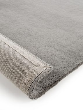 Wollteppich Bent, benuta, rechteckig, Höhe: 6 mm, 100% Wolle, handgetuftet, Uni, Hygge & Cozy, Wohnzimmer