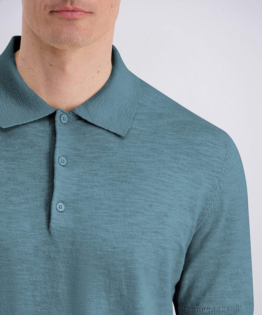 Pierre Cardin Poloshirt Polo Strick Regular Fit, Kurzarm, 3-Knopf-Form