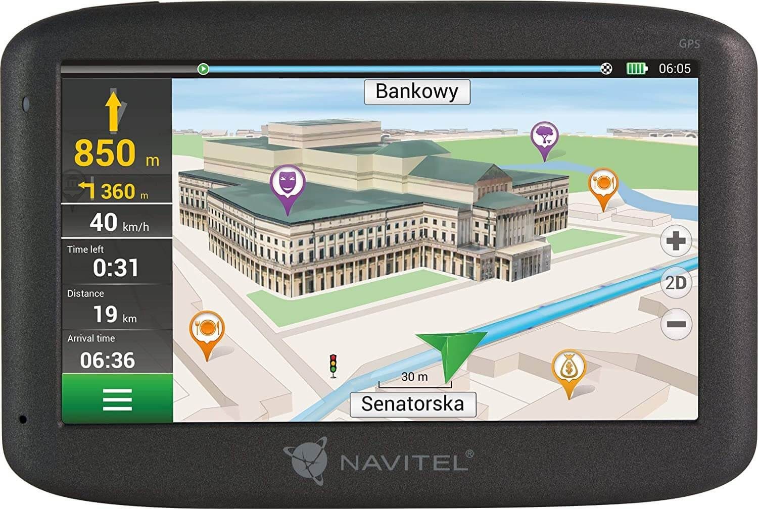 umfangreiche Länder), vorinstalliert 5 Navitel NAVITEL E500 Datenbank Europa (Europa GPS Navigator, (47 Karte Interessenpunkten (POI) von Navigationssystem Navigationsgerät Zoll mit