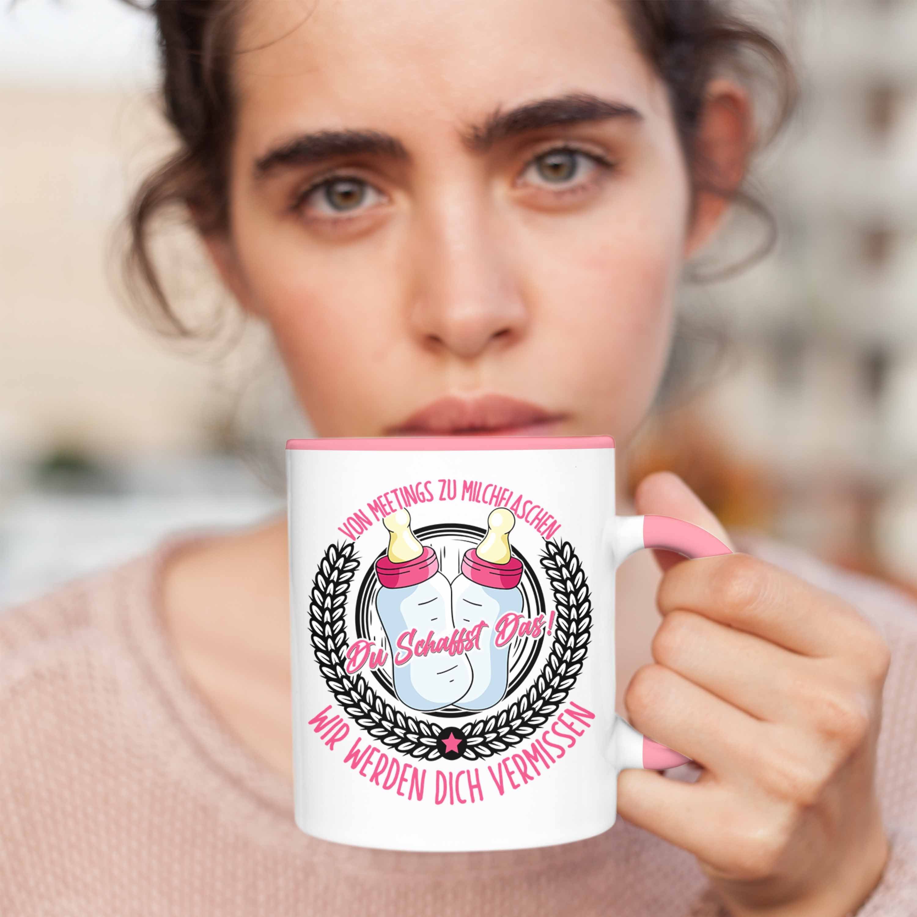 Tasse Rosa Geschenk Trendation Mutterschutz Tasse Abschied Kollegi Mutterschutz Kaffeetasse