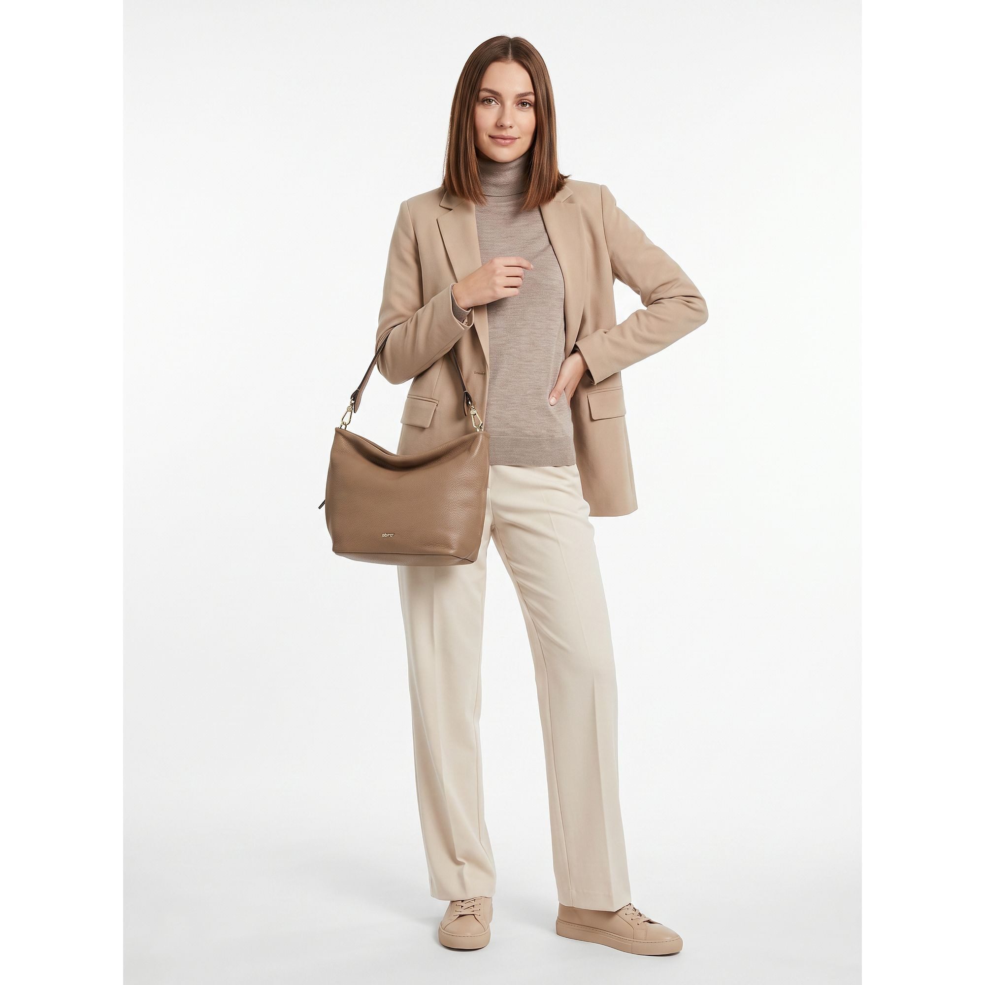 Abro Schultertasche Ebony, Leder