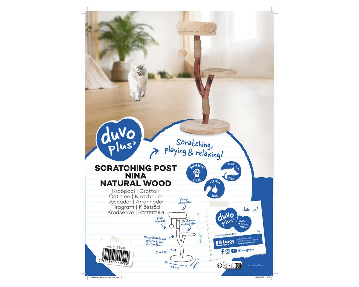 Thumbnail - DUVO+ Kratzbaum Kratzbaum Nina Natural Wood beige