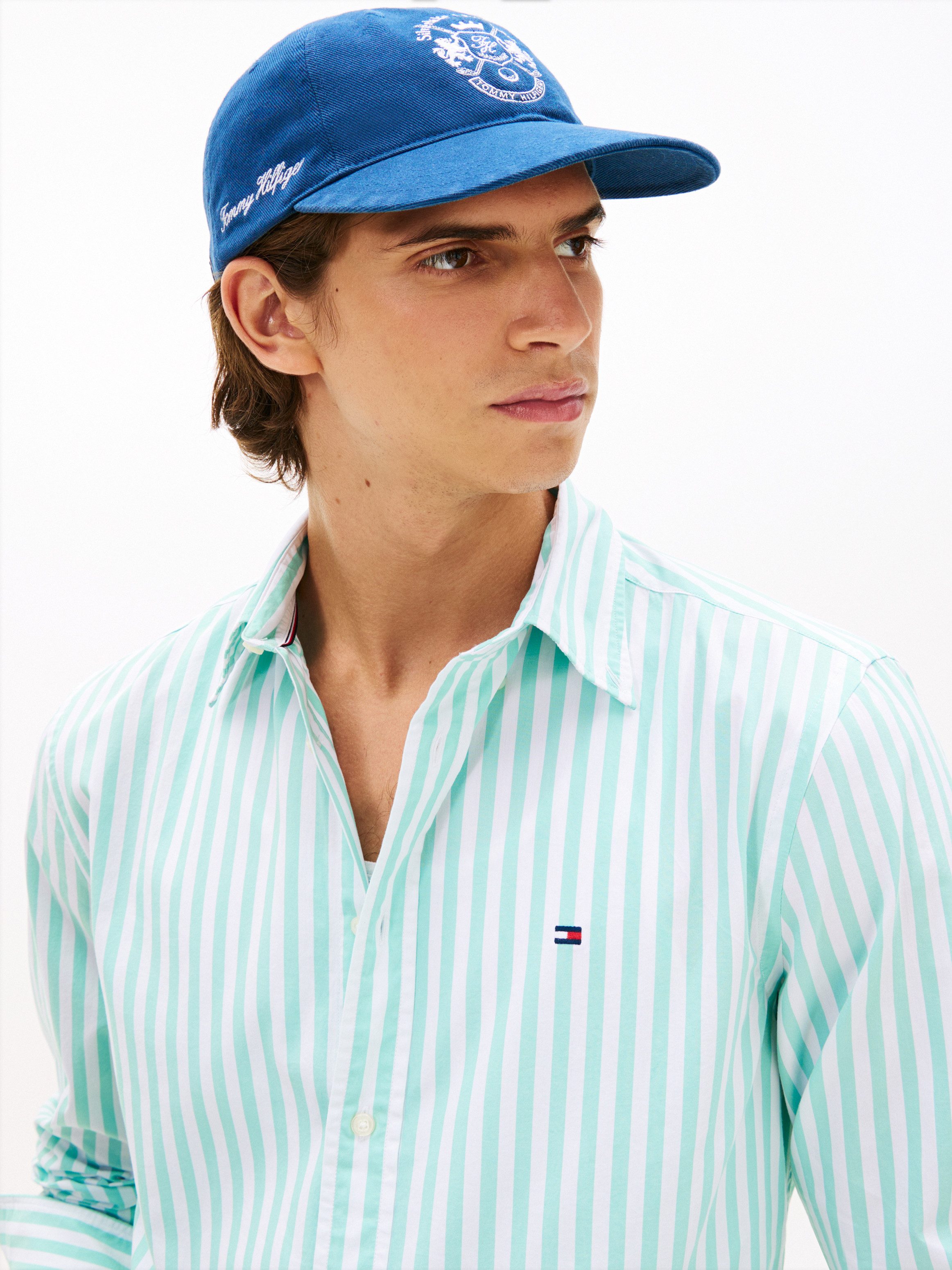 Tommy Hilfiger Langarmhemd FLEX POPLIN CLASSIC STP Regular Fit gestreift, Button-Down-Kragen