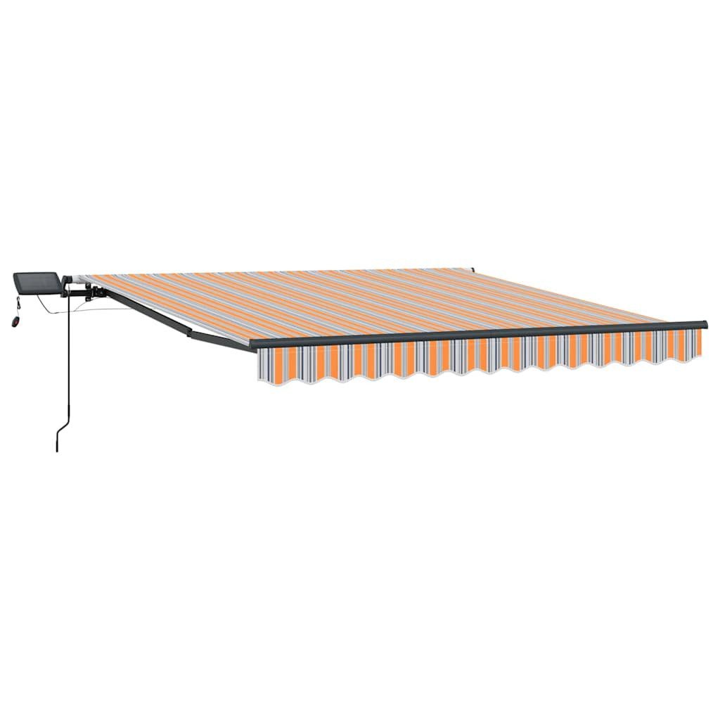 vidaXL Markise Manuelle einziehbare Markise mit LED in mehreren Farben 350x250 cm