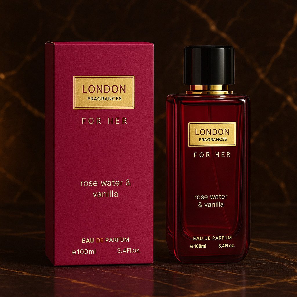 Fine Perfumery London Eau de Parfum London Fragrances For Her Rosenwasser & Vanille Made in England 100 ml