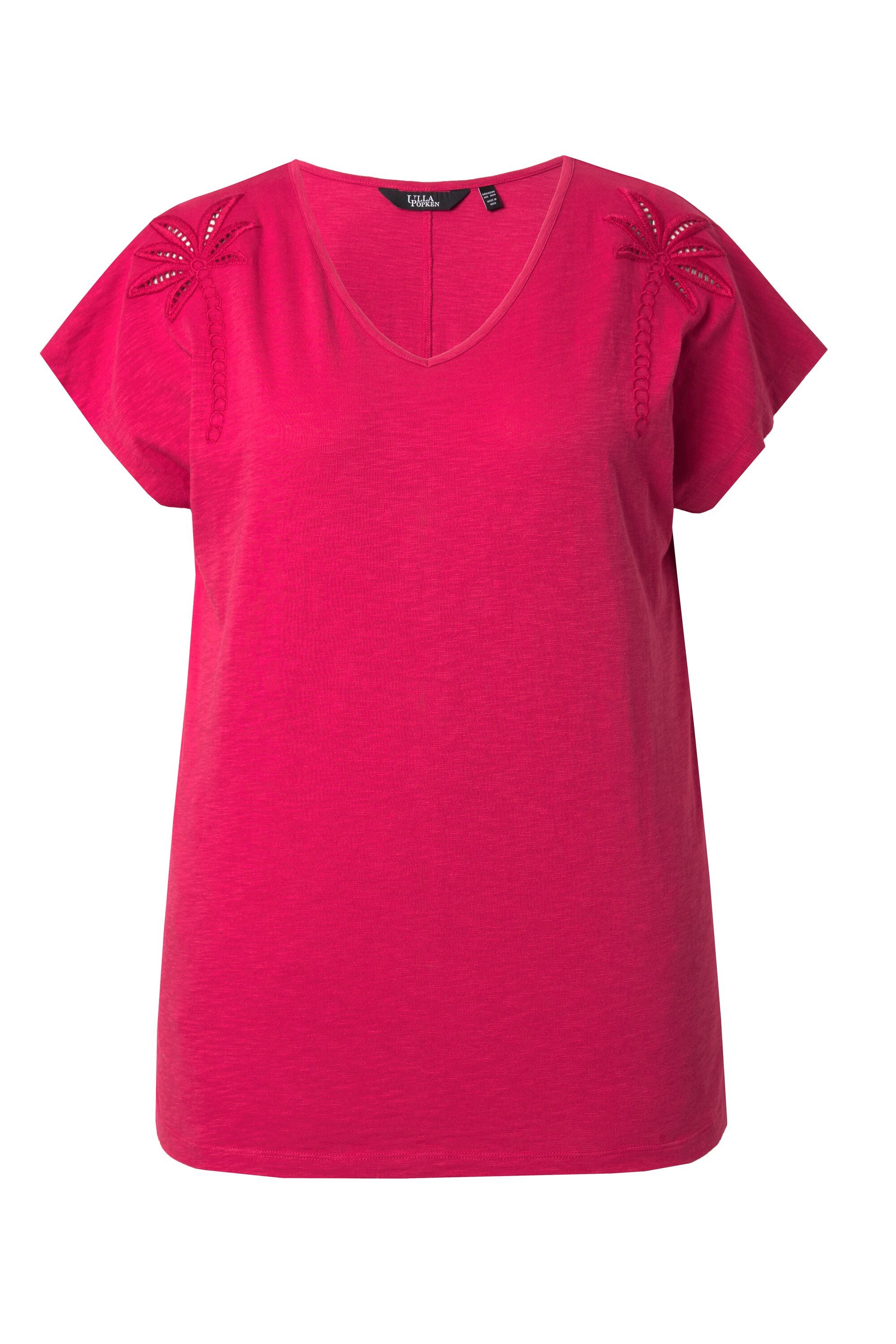 Ulla Popken T-Shirt T-Shirt Palmen Oversized günstig online kaufen