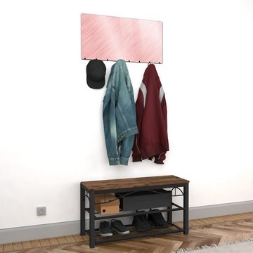 Primedeco Garderobenpaneel Magnetwand und Memoboard aus Glas Rosa Hintergrund