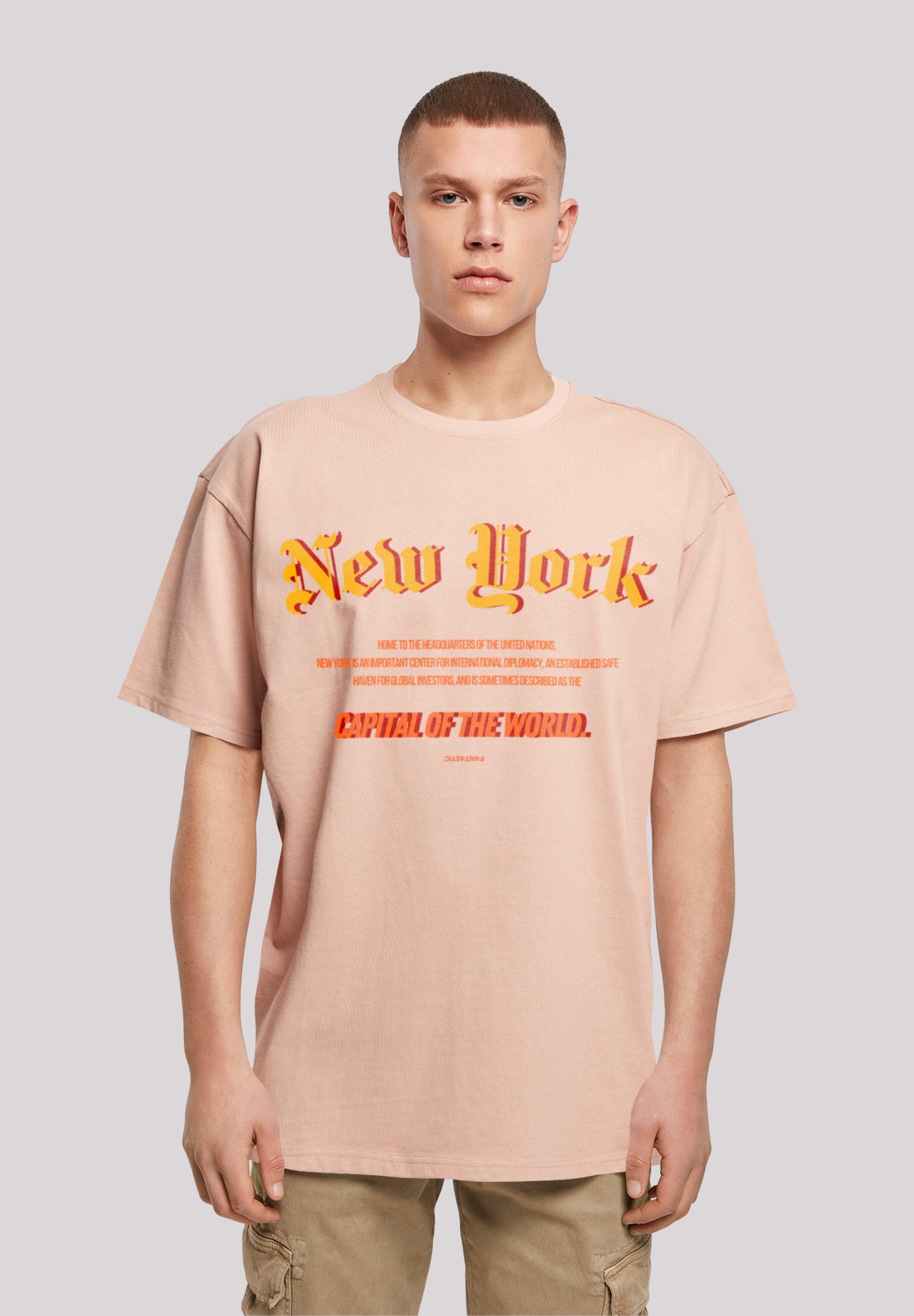 F4NT4STIC T-Shirt New York OVERSIZE TEE Print amber