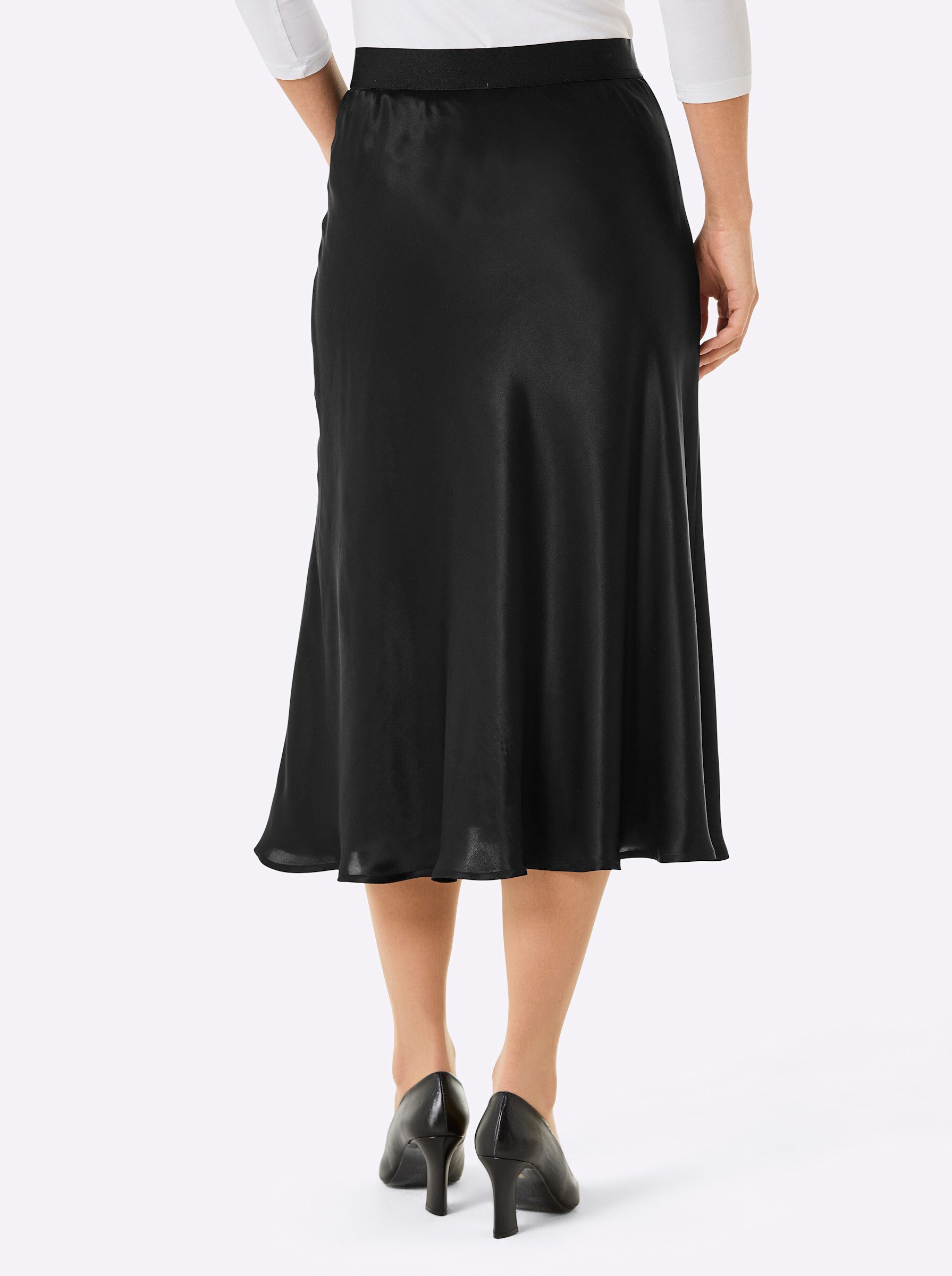 creation L A-Linien-Rock Seiden-Viskose-Rock