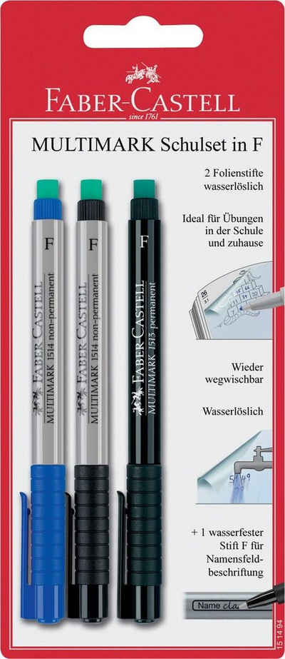 Faber-Castell Marker Folienstift Multimark Schulset F - 3er Pack