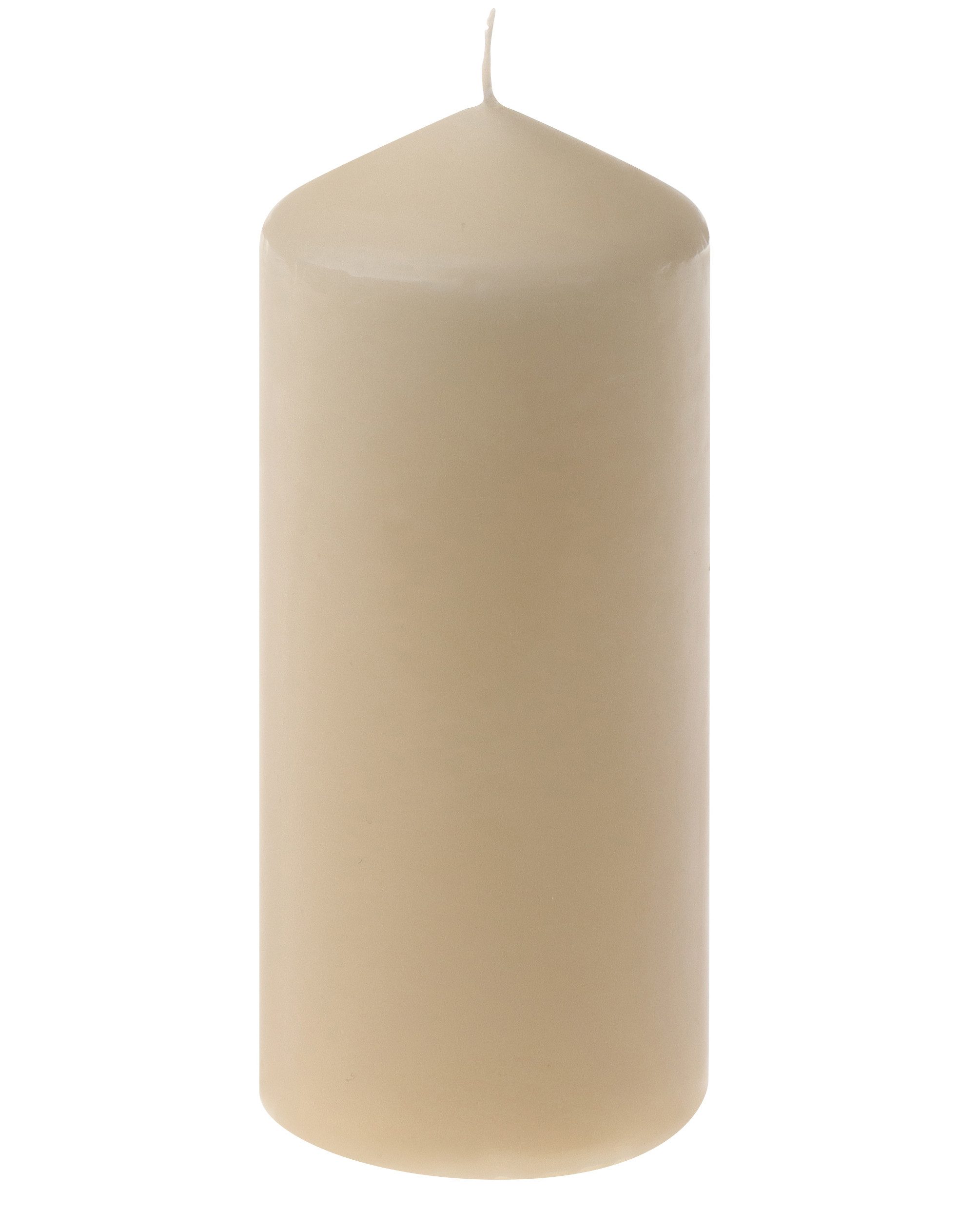 Steinhart Kerzen Stumpenkerze Stumpenkerzen Creme 130/57 mm, 12 Stück