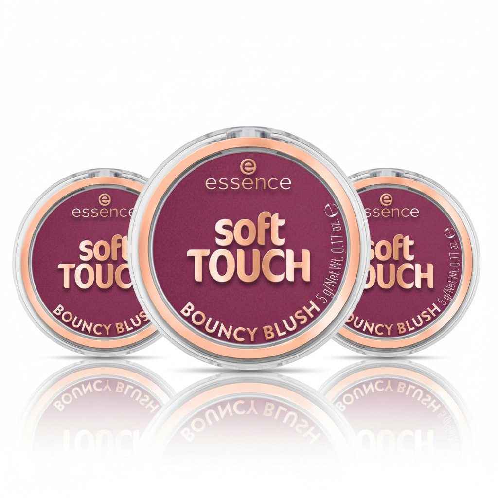 Essence Rouge SOFT TOUCH BOUNCY BLUSH, 3-tlg., mittlere Deckkraft, langanhaltend, mattierend, alle Hauttypen