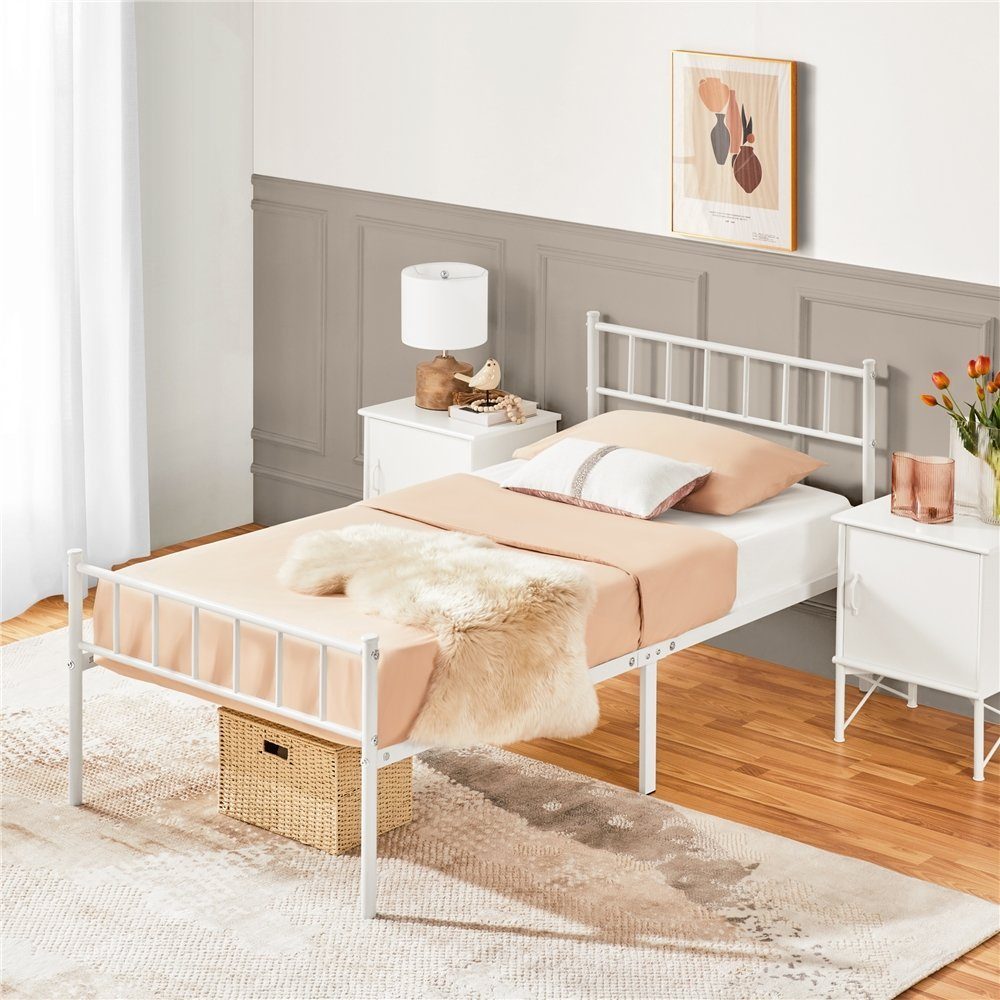 Yaheetech Bettgestell Metallbett, Einzelbettgestell / Doppelbettgestell günstig online kaufen