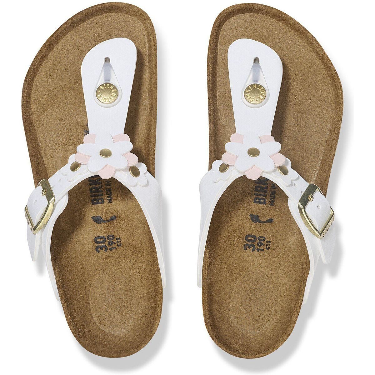 Birkenstock Gizeh Kids Flowers Birko-flor Outdoorsandale Modischer Kinderschuh mit anatomischem Fußbett, ideal für Alltag und