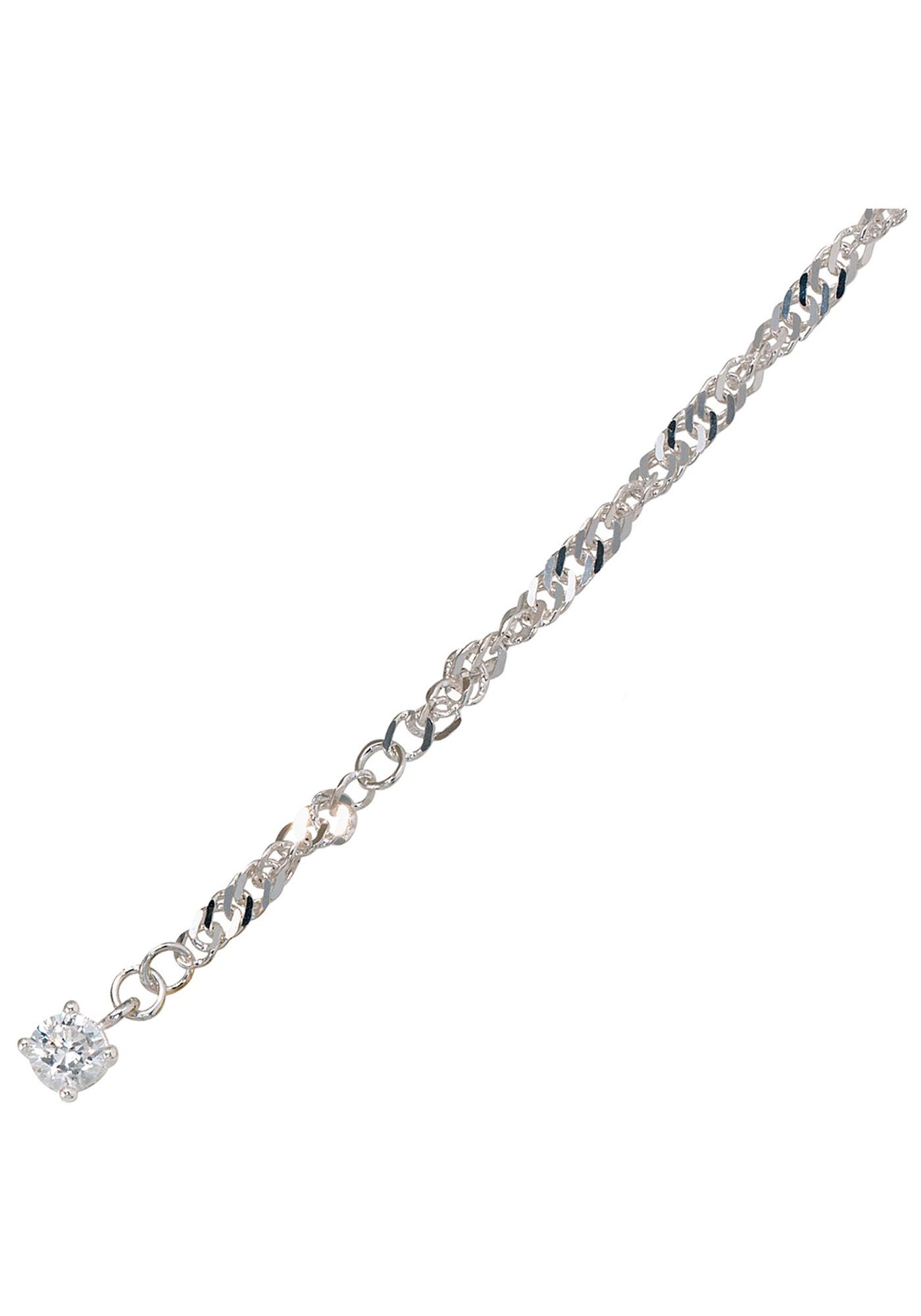 JOBO Fußkette, 925 Silber mit Zirkonia ...