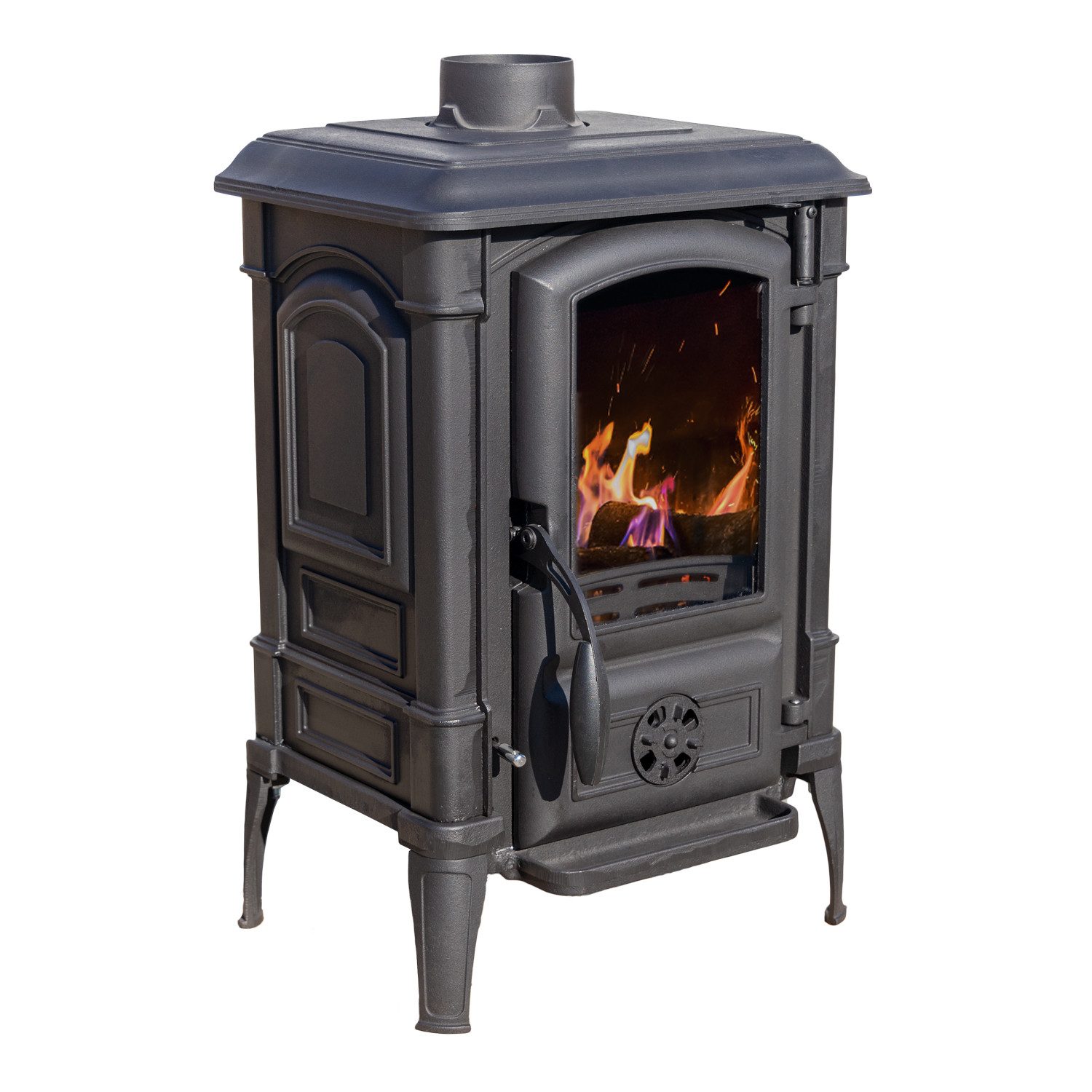 IKL LIVNICA - GUCA Kaminofen Dauerbrand Gusseisen Ofen Antik Holz Guca Arina Holzofen Klein Kamin, Zeitbrand, Dauerbrand