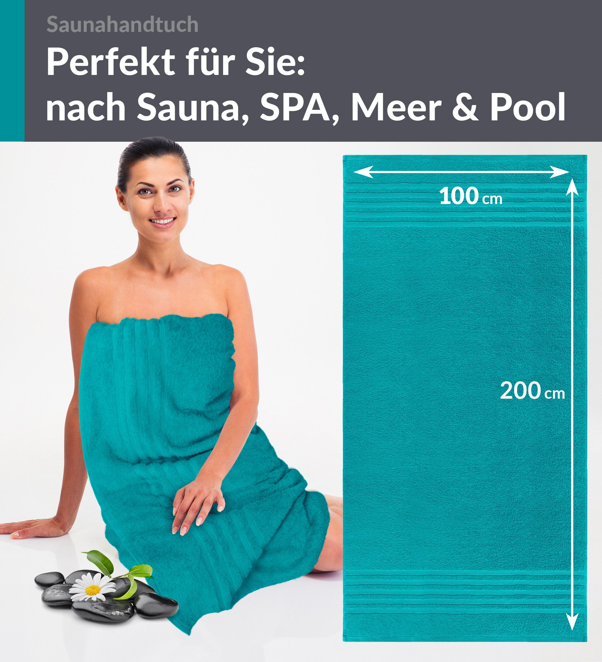 Lashuma Saunatuch XXL Handtuch London, Frottee (1-St), Badetuch Damen & Badehandtuch Herren 100x200 cm - Saunahandtuch 80x220