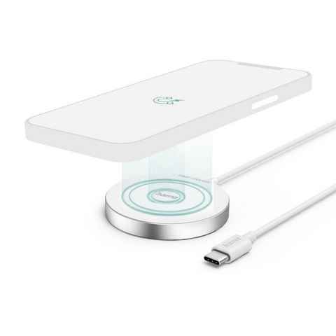 Hama Kabelloses Ladegerät für iPhone (induktiv, Wireless Charger für Apple) Smartphone-Ladegerät