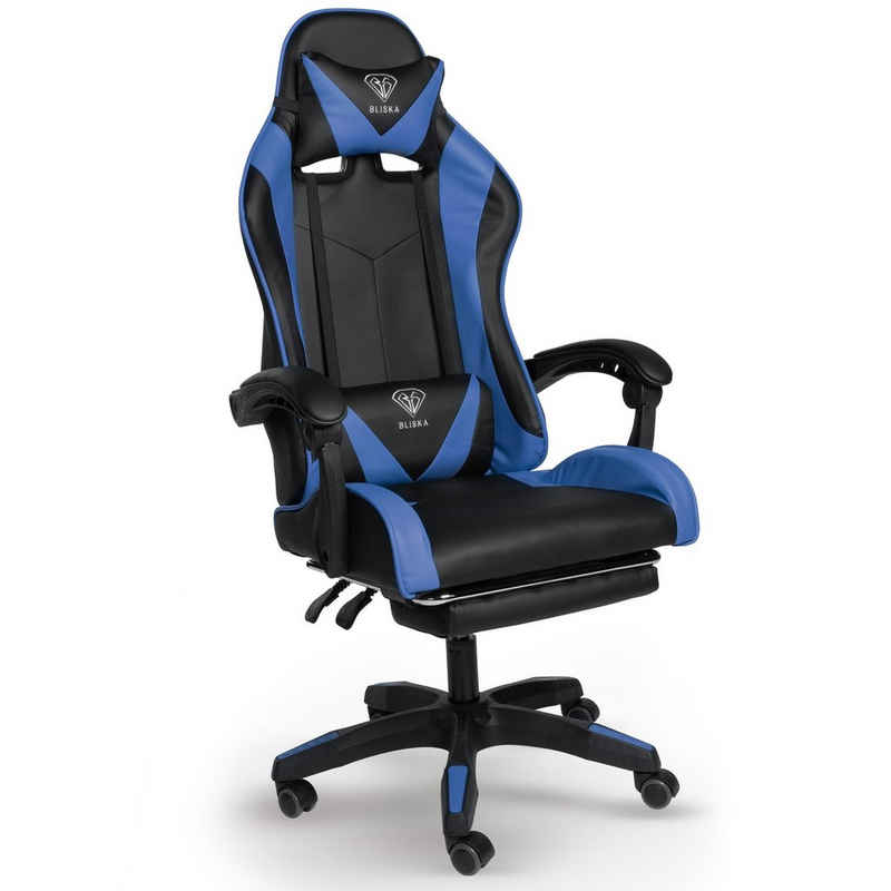 TRISENS Chefsessel Konrad (1 Stück), Gaming Stuhl mit Fußstütze Gaming Chair mit flexiblen Design-Armlehnen