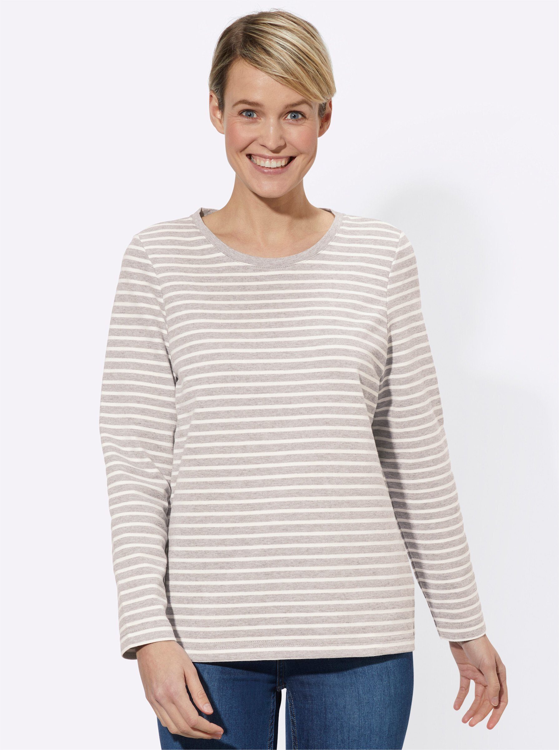 WITT WEIDEN T-Shirt beige-gestreift