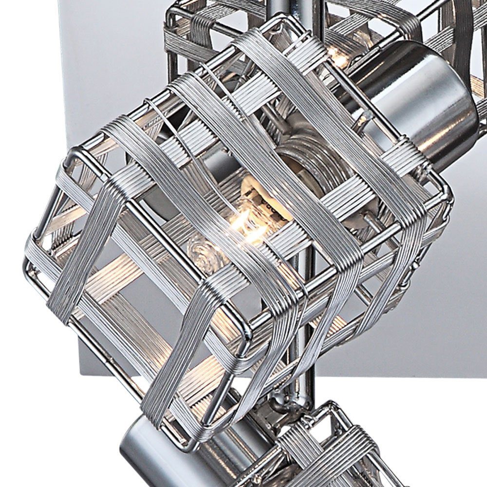 Deckenleuchte Globo Deckenspot, bewegliche Würfel-Design nicht L 22 inklusive, Chrom Deckenlampe LED Spots Leuchtmittel