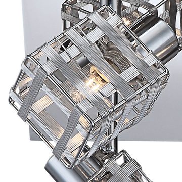 Globo LED Deckenspot, Leuchtmittel nicht inklusive, Deckenlampe Deckenleuchte Würfel-Design Chrom bewegliche Spots L 22