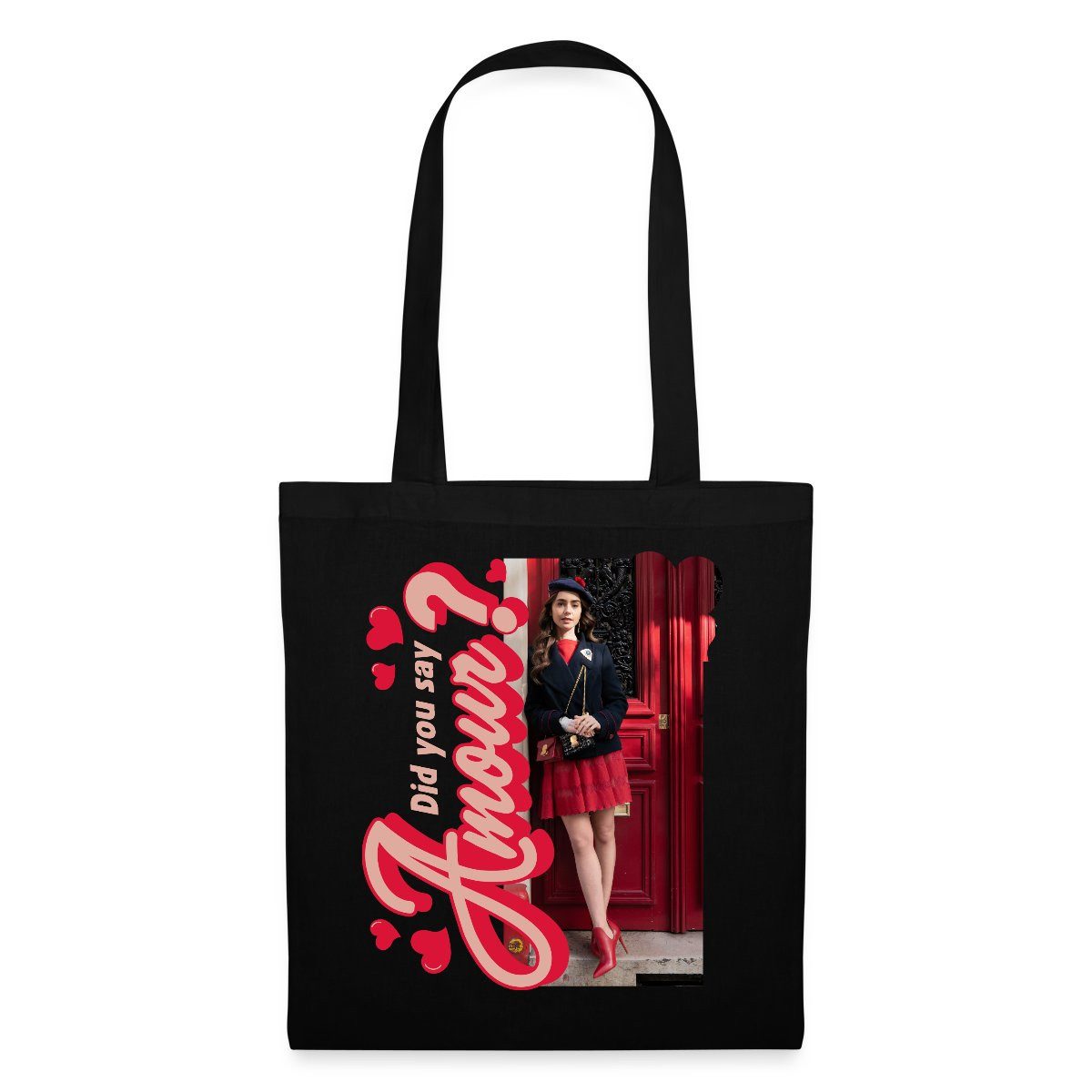 Spreadshirt Henkeltasche Emily In Paris Did You Say Amour Stoffbeutel (1-tlg)
