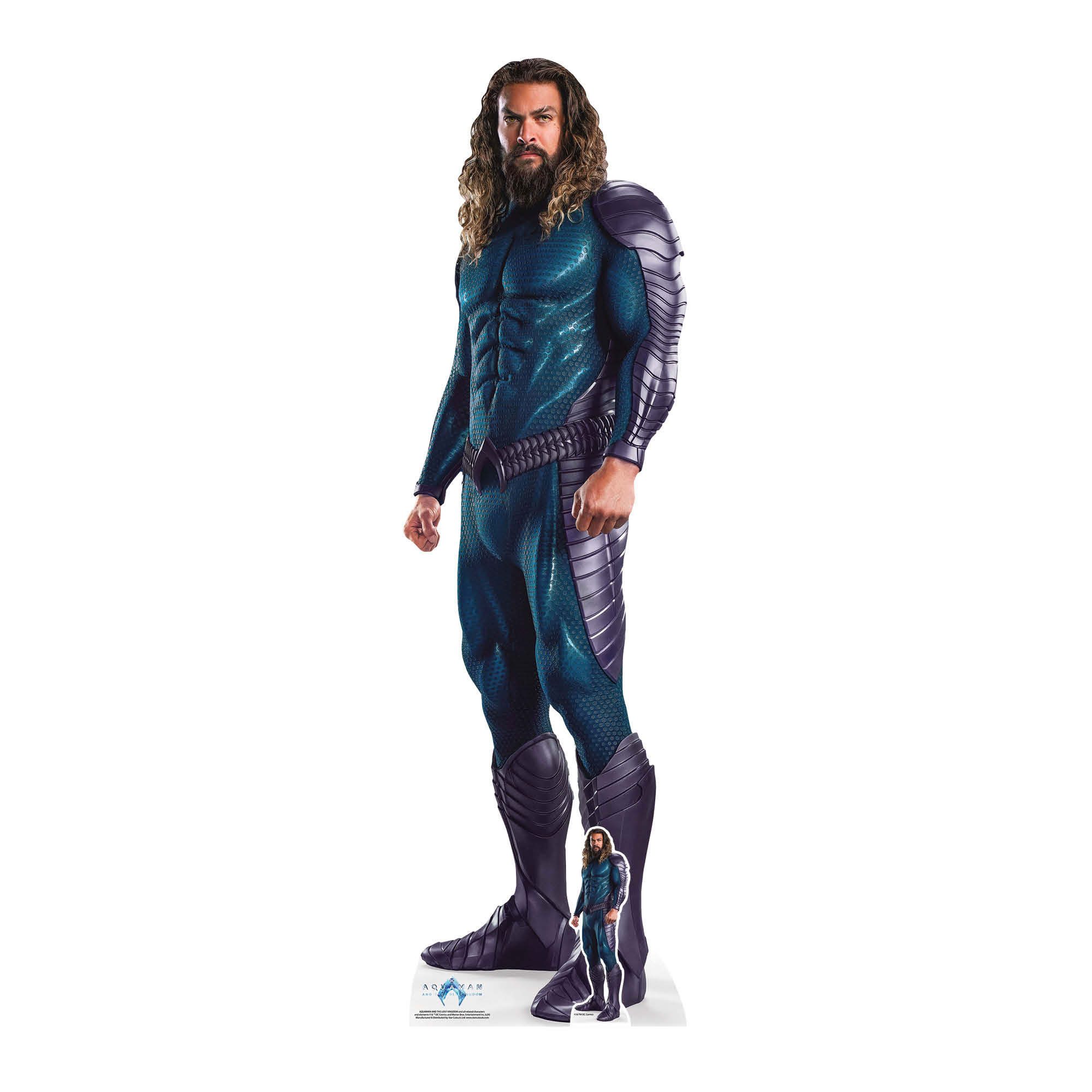 Dekofigur Aquaman Pappaufsteller Blue Suit Jason Momoa Pappaufsteller