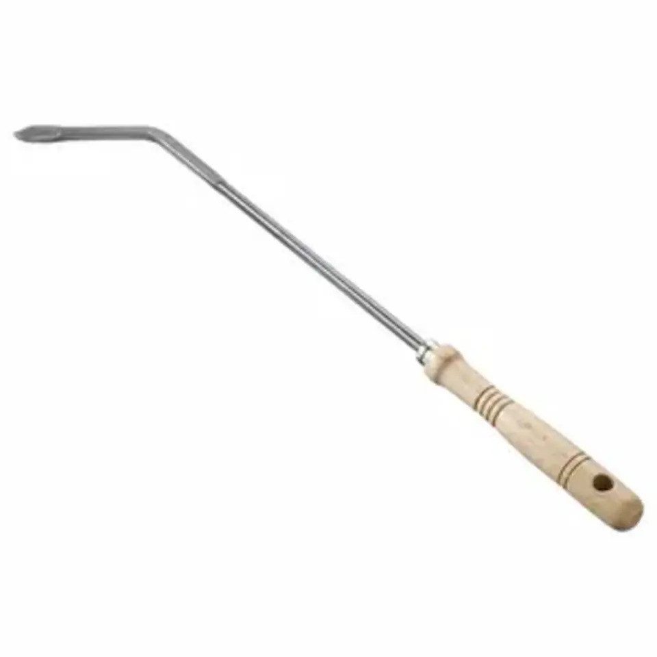 Engel Naturkleidung Kamingarnitur Stocheisen mit Holzgriff, silber/natur, (1-St)