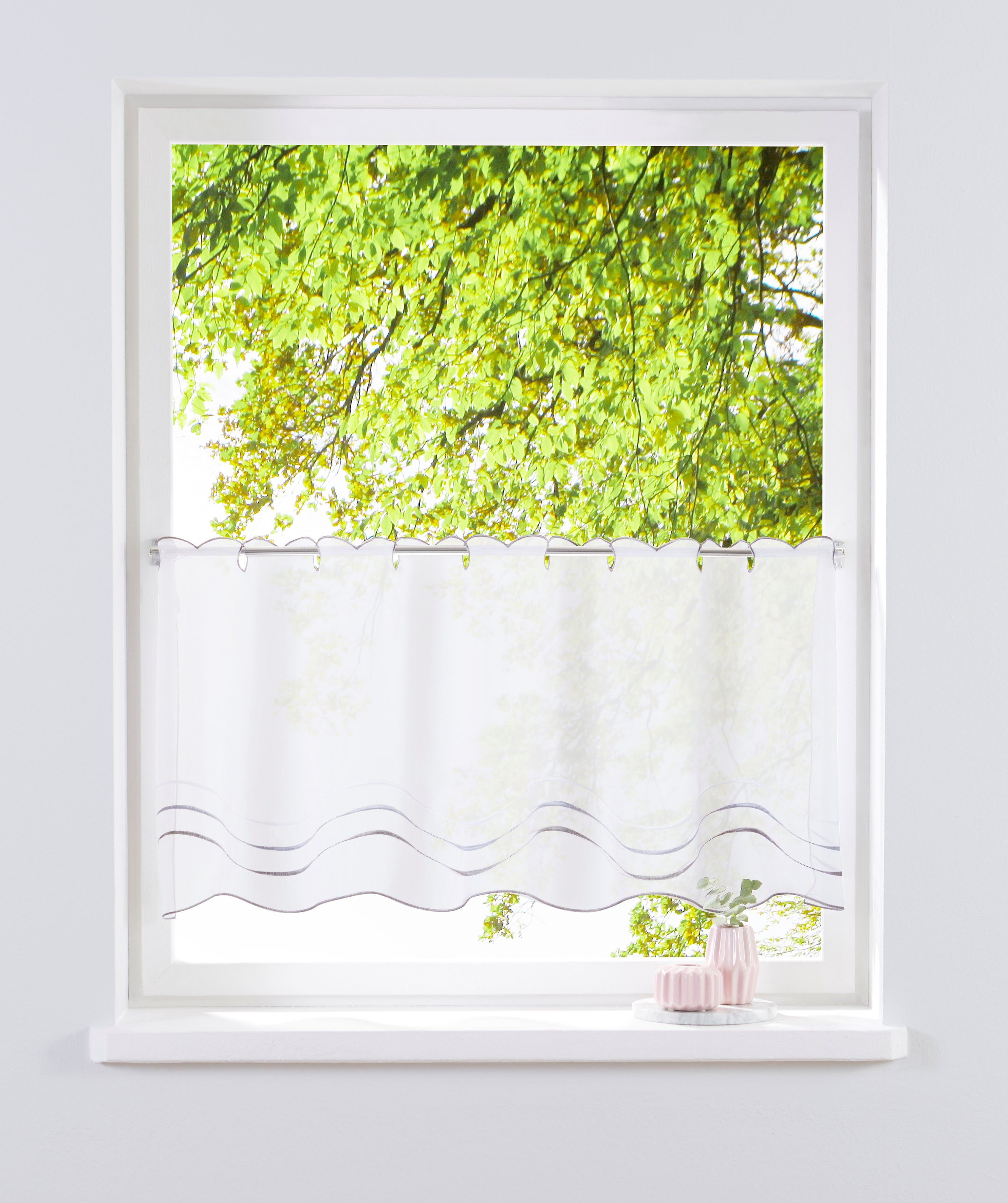 my home Scheibengardine Betty (1 St), Stangendurchzug, transparent, Transpa günstig online kaufen