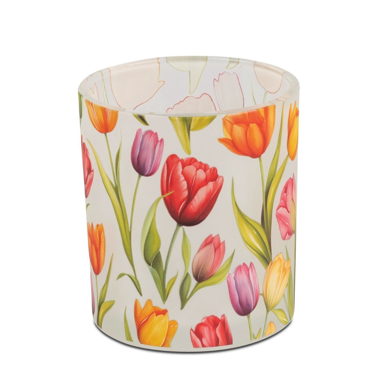formano Teelichthalter Tulpen, Höhe: 8cm, Farbe: Mehrfarbig, Motiv: Blumen