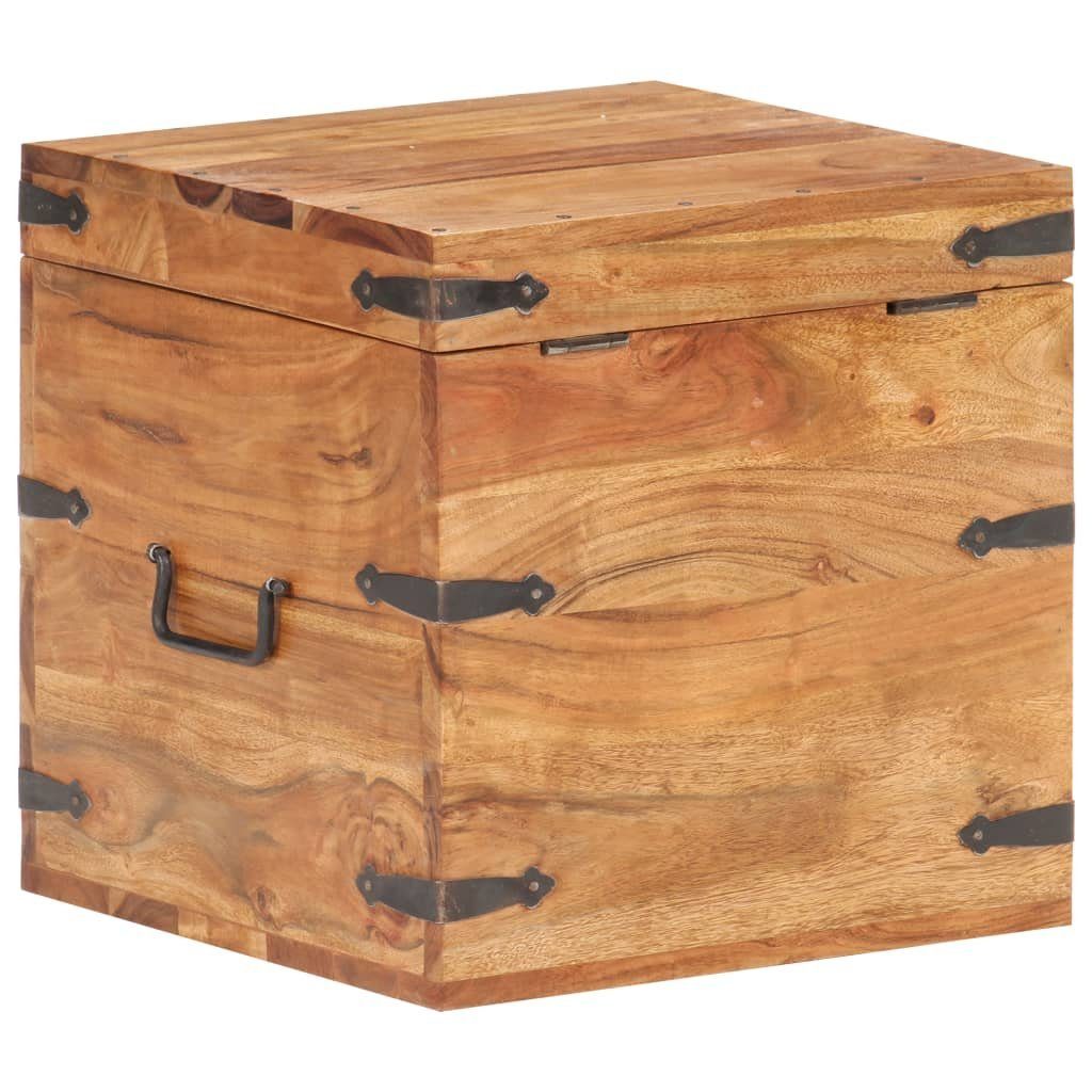 vidaXL Aufbewahrungsbox 40x40x40 Akazie (1 cm Dunkelbraun Truhe Massivholz St)