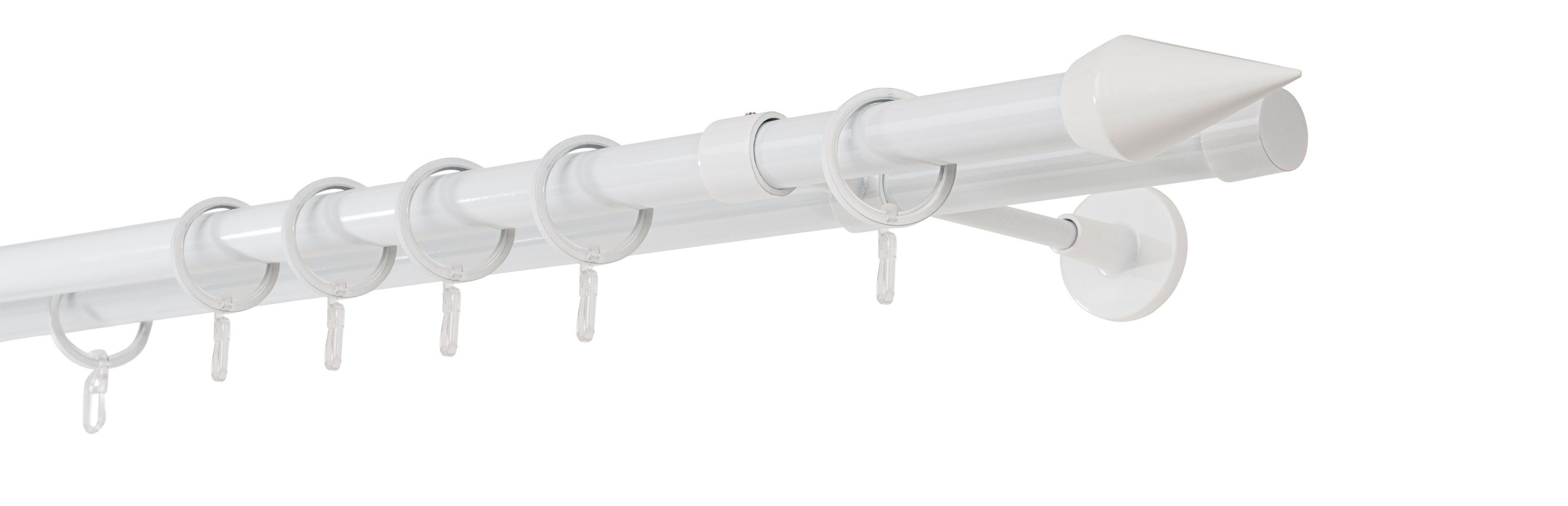 Gardinenstange Rundrohr Wandabstand 20cm Kegel