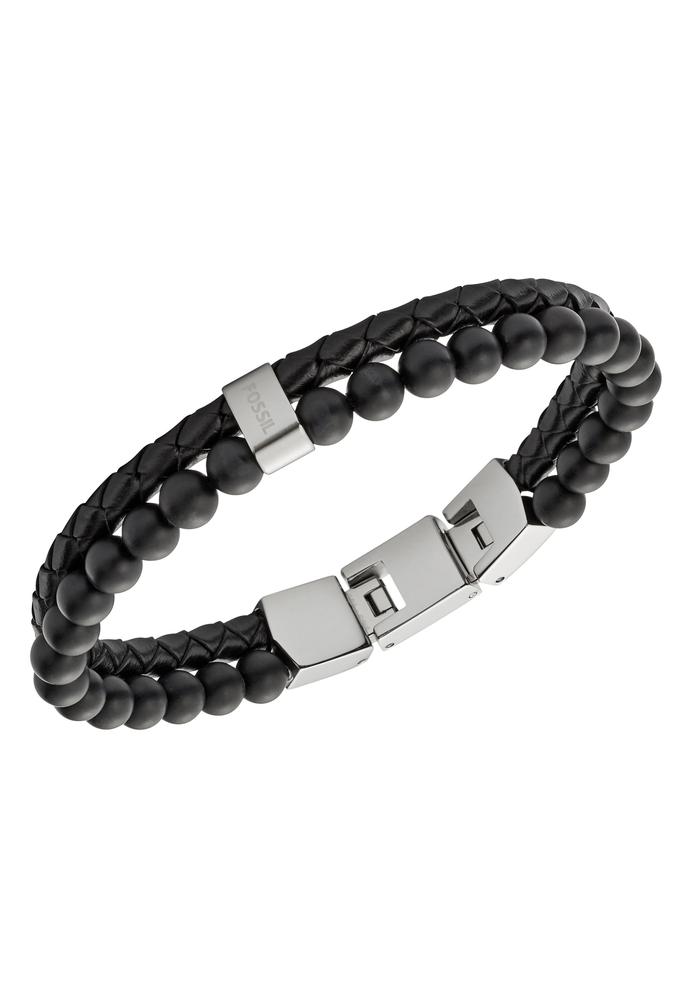 Fossil Armband Schmuck Geschenk Edelstahl Leder Armschmuck