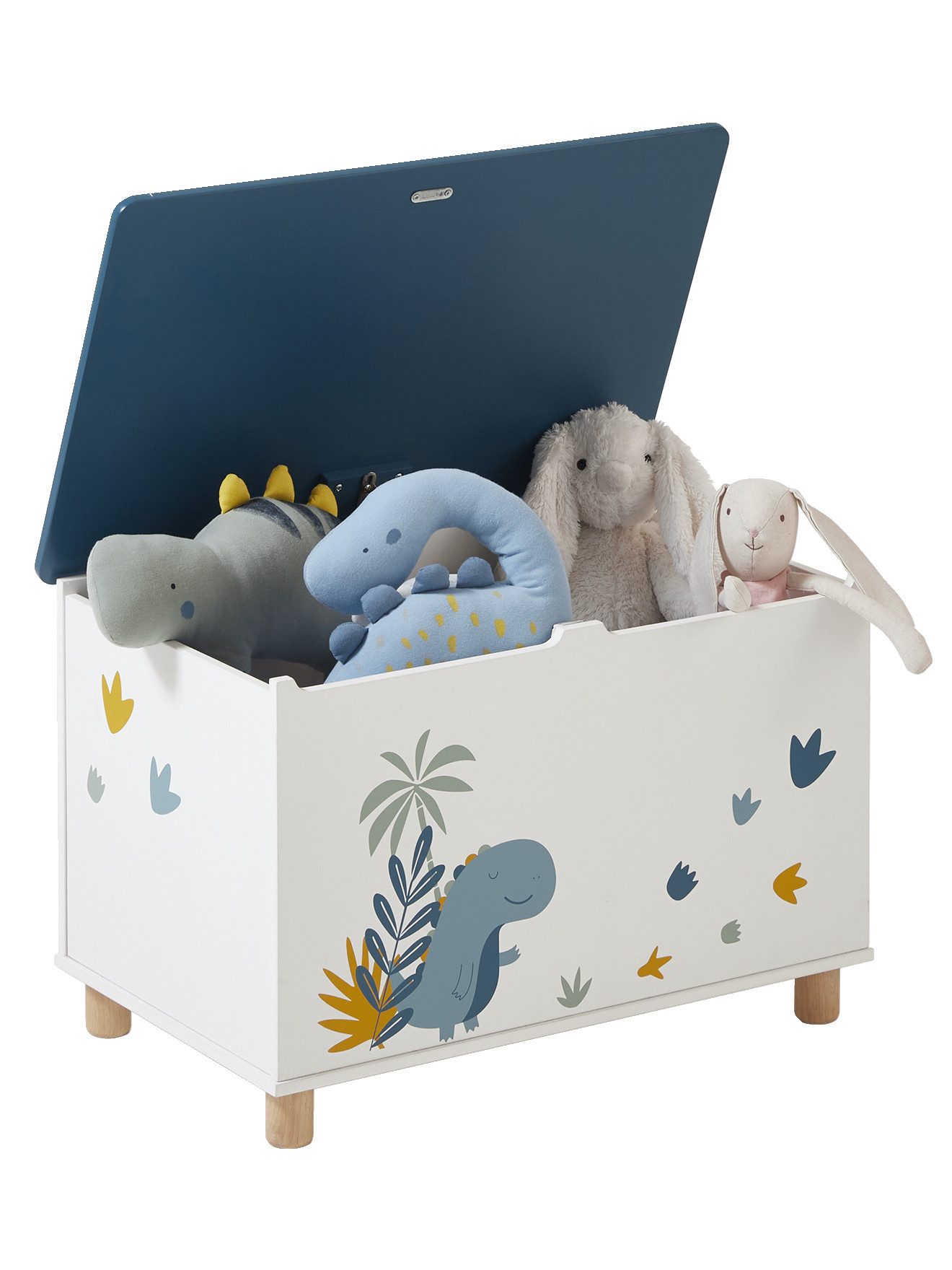 vertbaudet Sitzbank Kinder Spielzeugtruhe DINOSAURIER günstig online kaufen