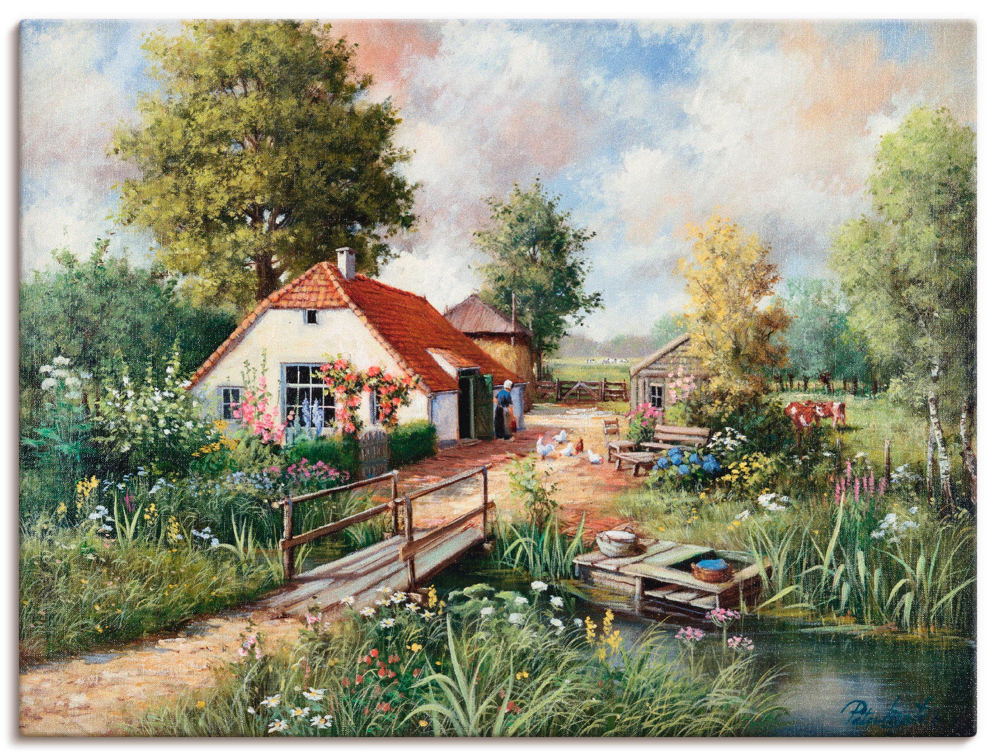 Artland Wandbild Bauernhof, Gebäude (1 St), als Leinwandbild, Poster in verschied. Größen