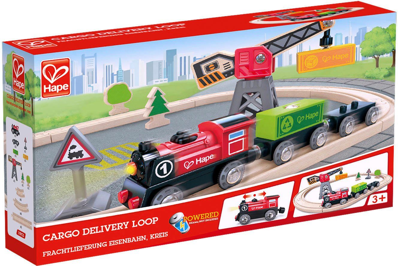 Hape Spielzeug-Eisenbahn Eisenbahn-Set Fracht, (Set)