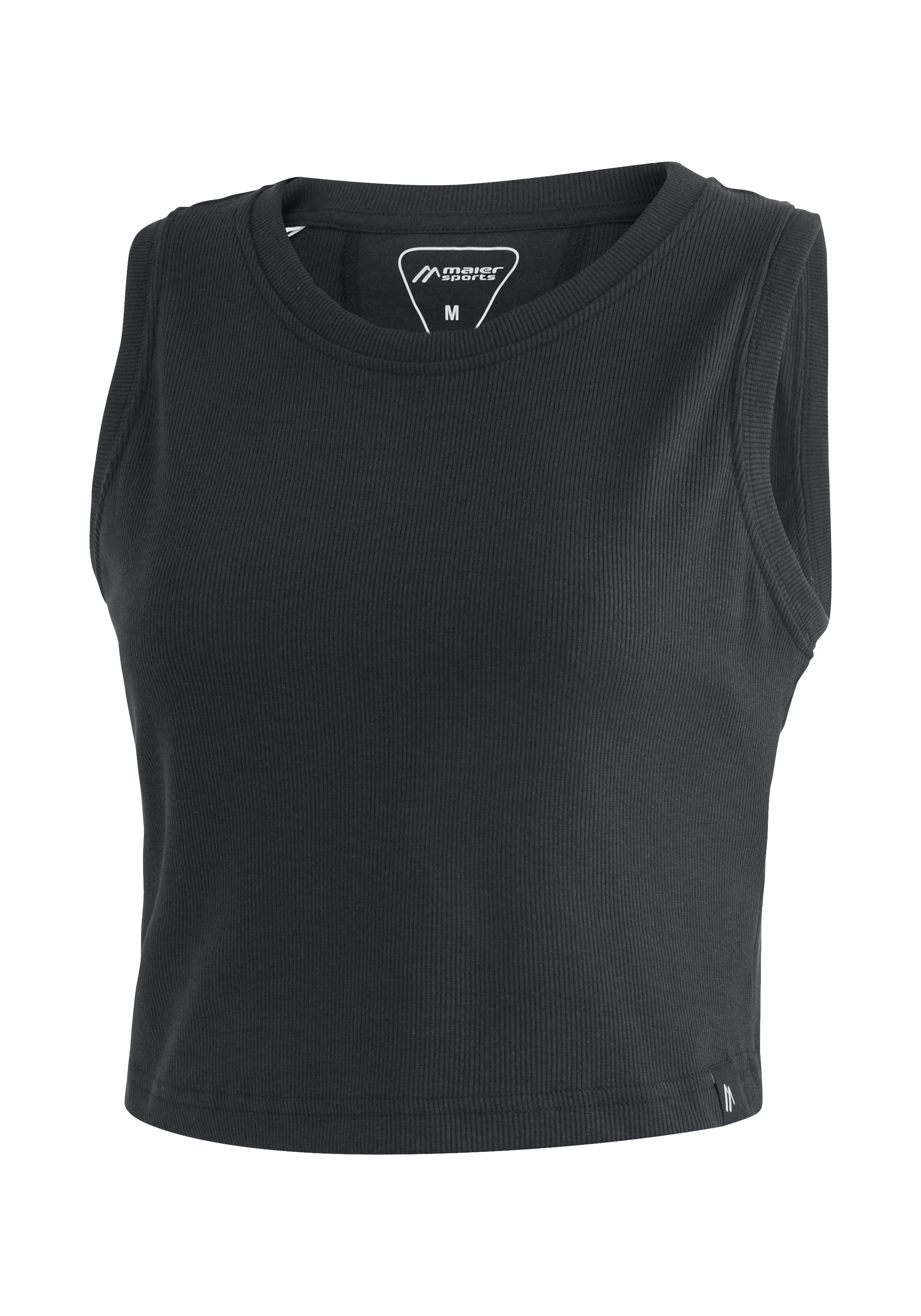 Maier Sports T-Shirt MS FAV Rib Top W Damen kurzarm Shirt