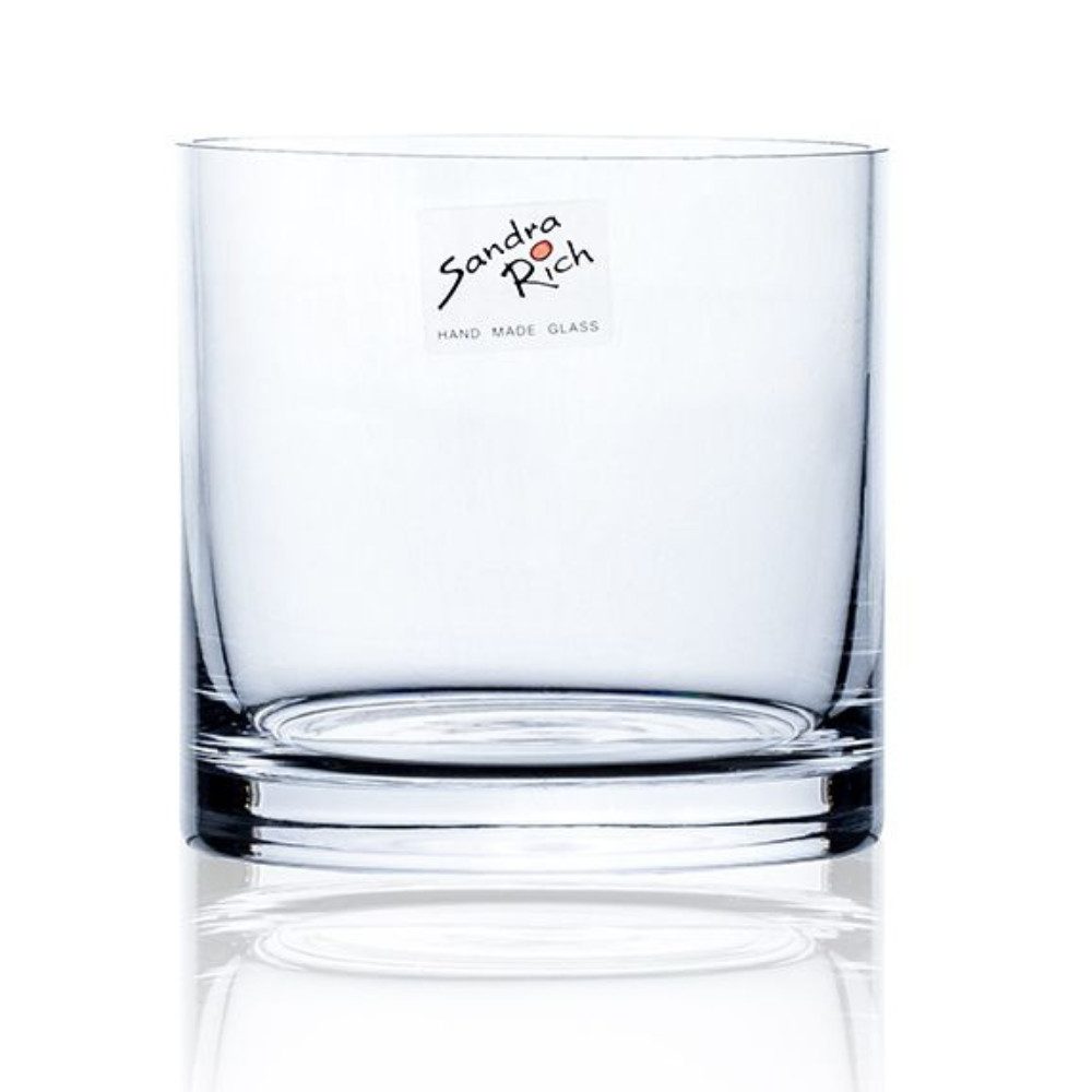 Sandra Rich Dekovase Cyli Cold Cut, Cold Cut, Transparent, Windlicht, Teelichthalter, Kerzenglas, H: 10cm