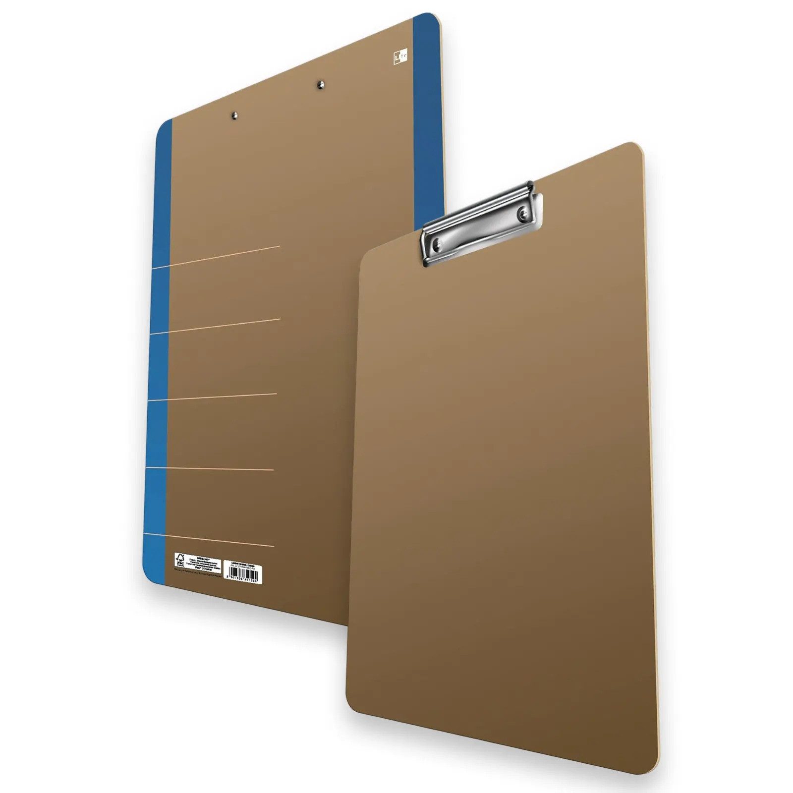 Klemmtafel Klemmbrett A4 NEON BLAU Donau Life aus stabilem Karton