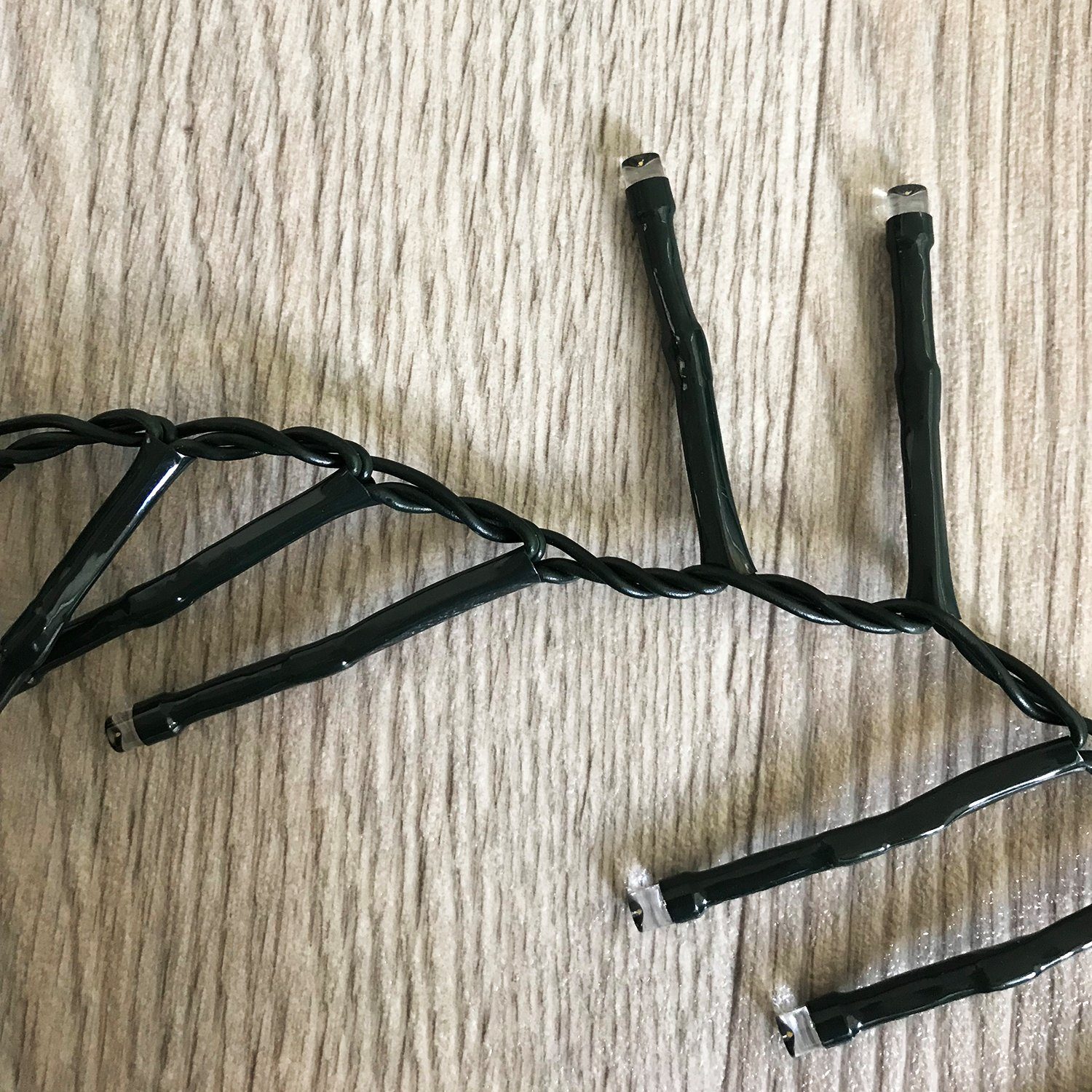 Mojawo Lichtervorhang 1200er Cluster-Lichterkette LEDs Innen und Außen warmweiß