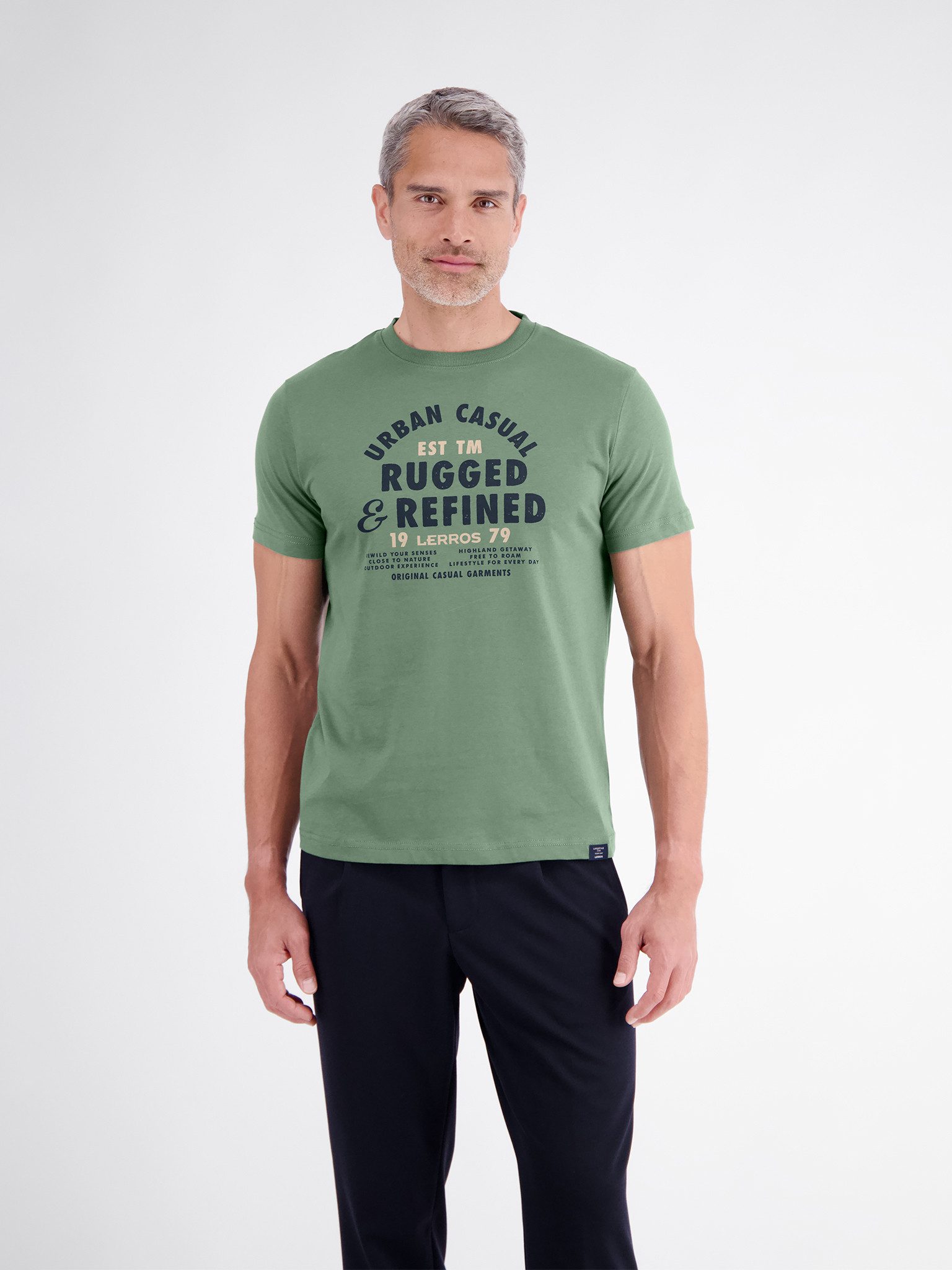 LERROS Kurzarmshirt Sommershirt mit Schriftzug