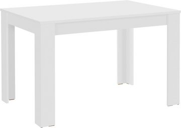 Homexperts Essgruppe Nick2-Mulan, (Set, 5-tlg), mit 4 Stühlen, Tisch in weiß, Breite 120 cm