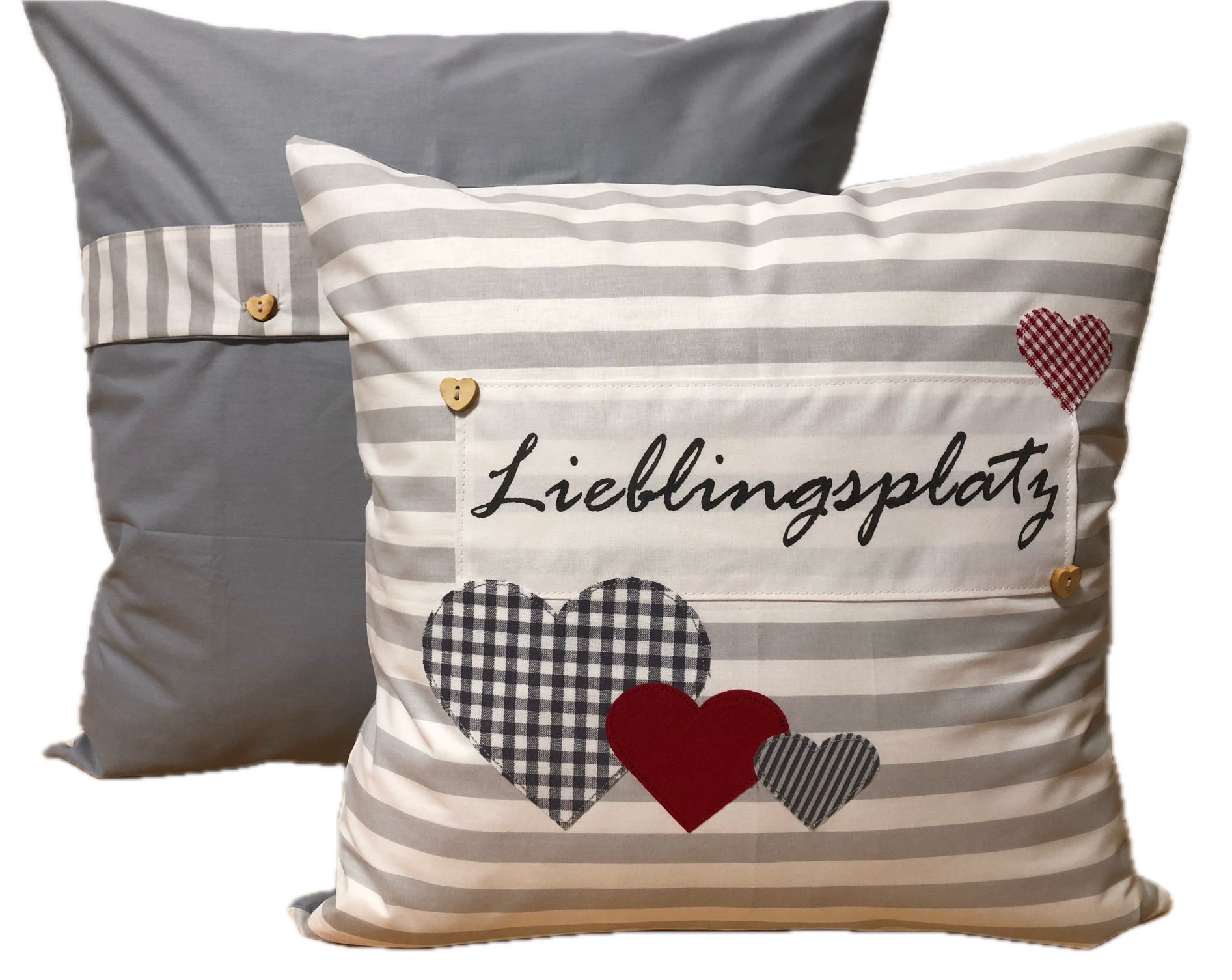 Ammerkind Dekokissen Lieblingsplatz Herzen, Kissenhülle ohne Füllung, 100% günstig online kaufen