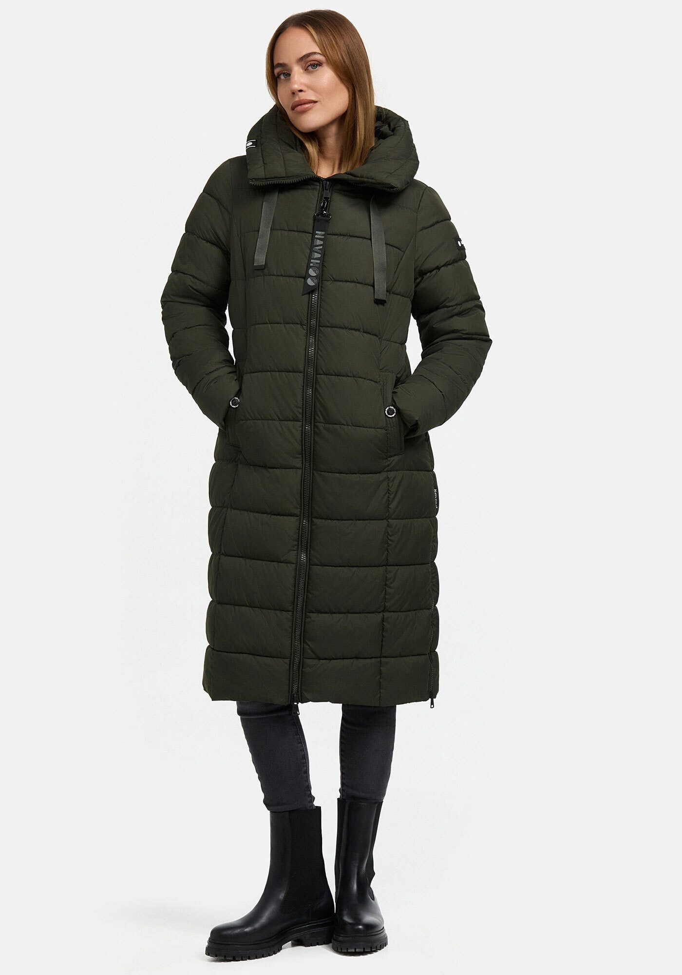 Navahoo Winterjacke Mondmaedchen Extra langer Schnitt mit seitlichen Schlitzen