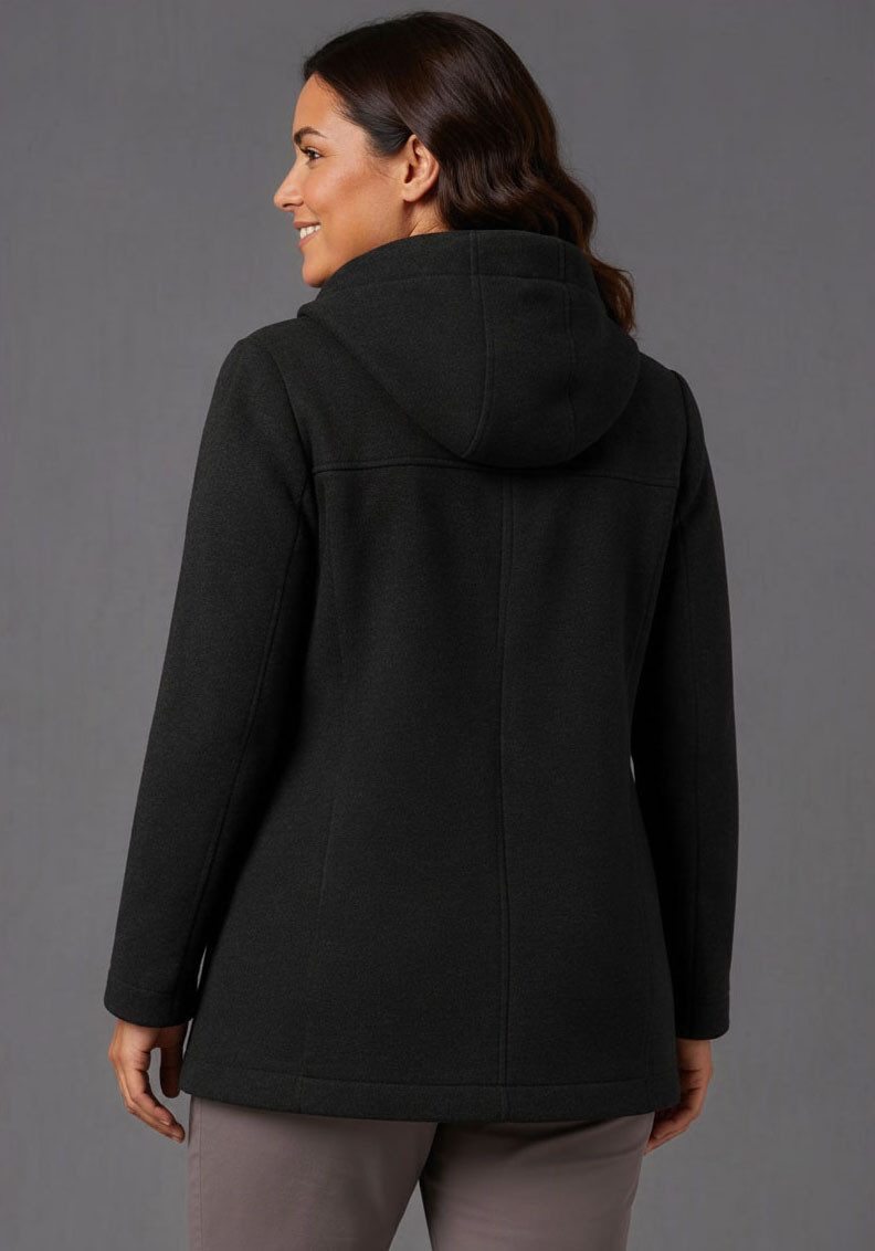 Polarino Strickfleecejacke mit 2-Wege-Reißverschluss, abnehmbarer Kapuze ideal für den Übergang – Bild 2 von 5