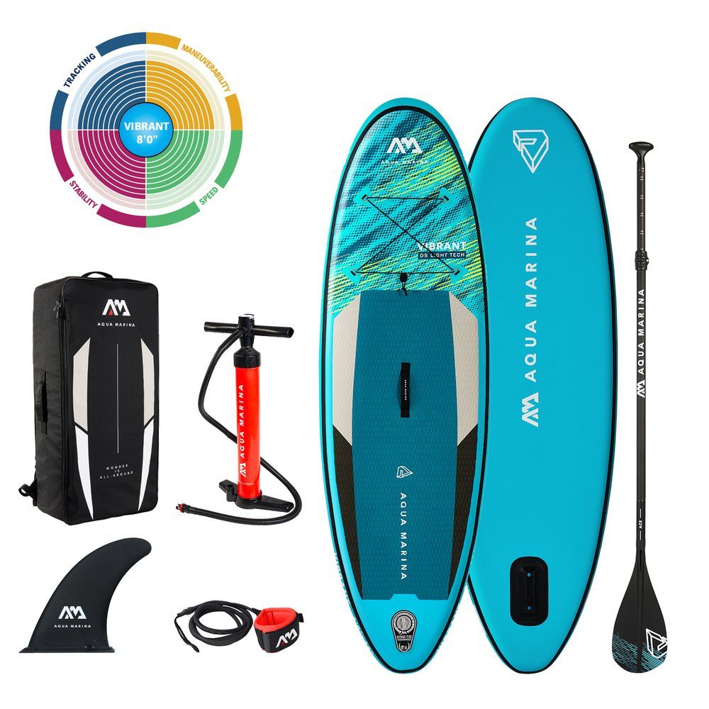 SUP-Board VIBRANT Marina Aufblasbares SUP (Set) Board, Aqua Inflatable Polyvinylchlorid (Pvc), aufblasbar