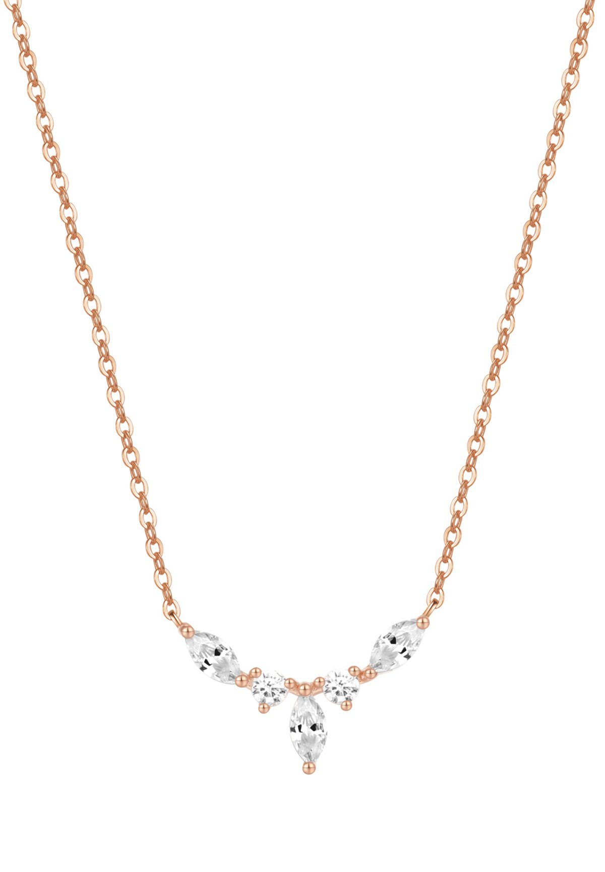 Hey Happiness Silberkette Krone Damen Zirkonia, günstig online kaufen