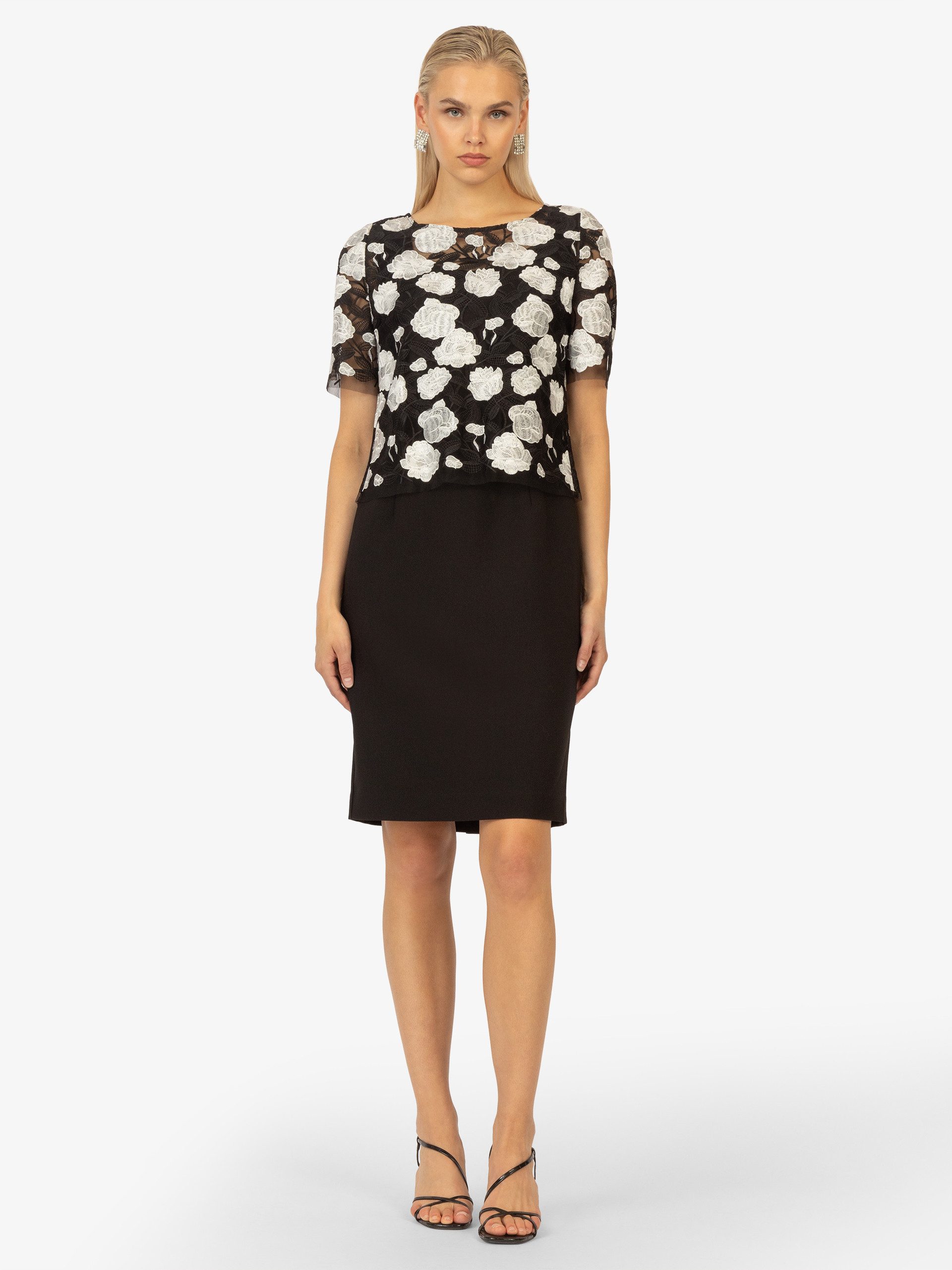 Kraimod Cocktailkleid mit Blumenmuster & Halbarm günstig online kaufen