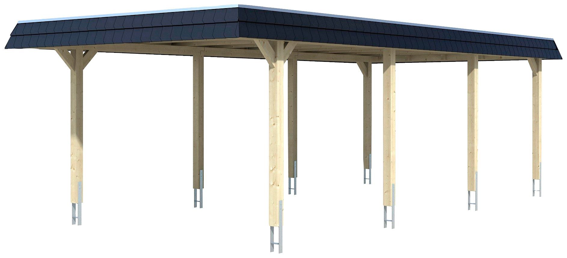 Thumbnail - Skanholz Einzelcarport Wendland, BxT: 409x870 cm, 210 cm Einfahrtshöhe